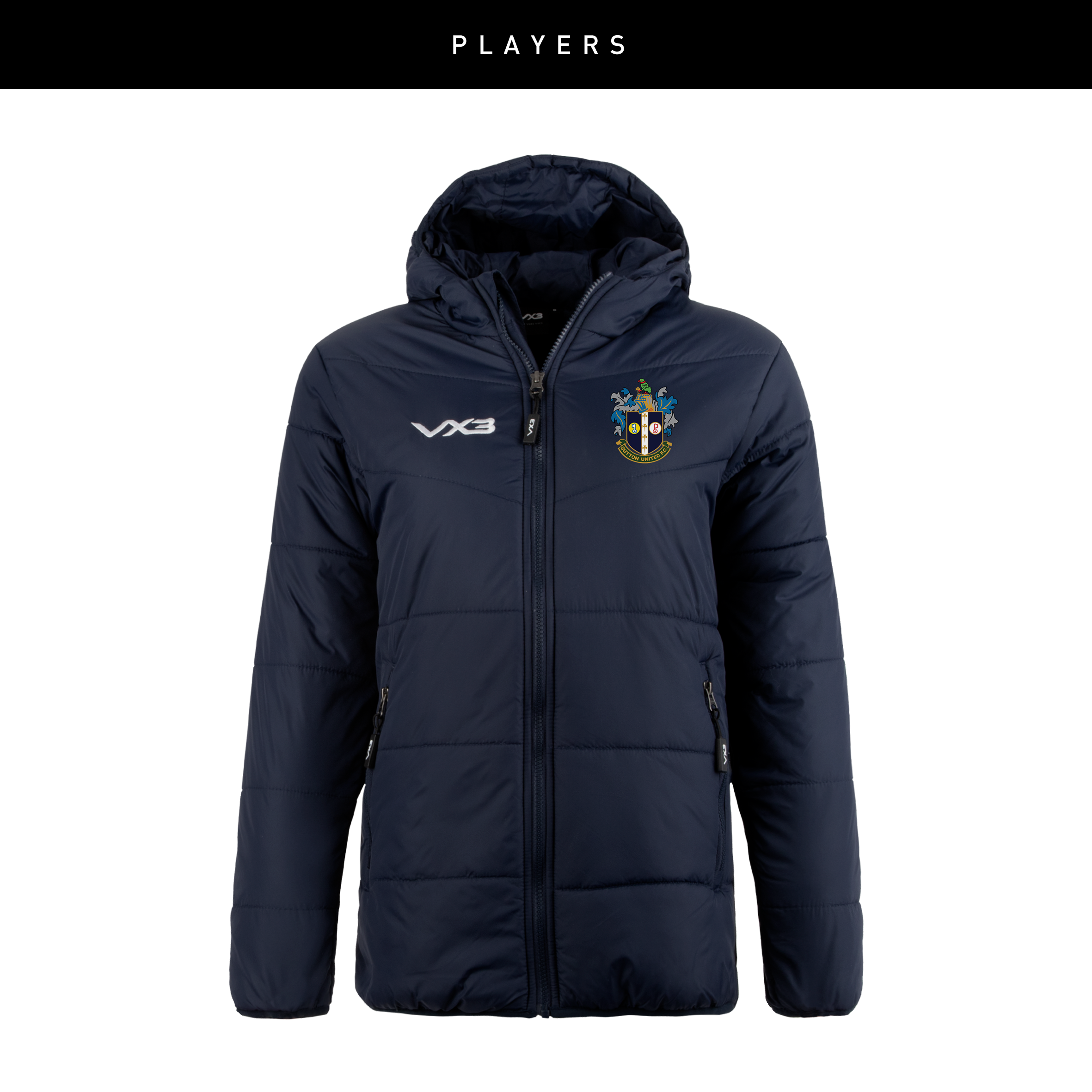 Sutton United Girls Players Lorica Ladies Quilted Jacket