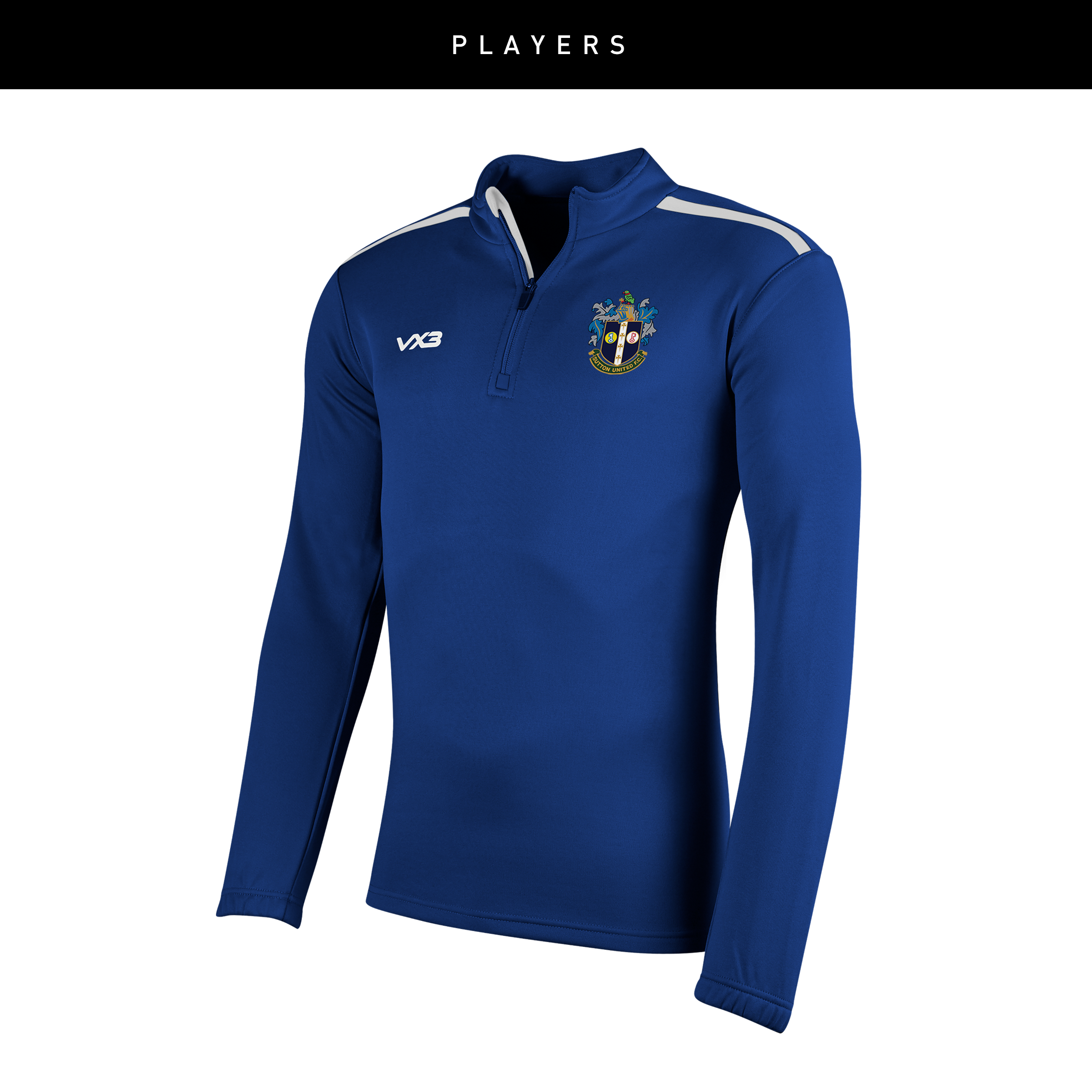 Sutton United Girls Players Fortis Youth Quarter Zip Sweat
