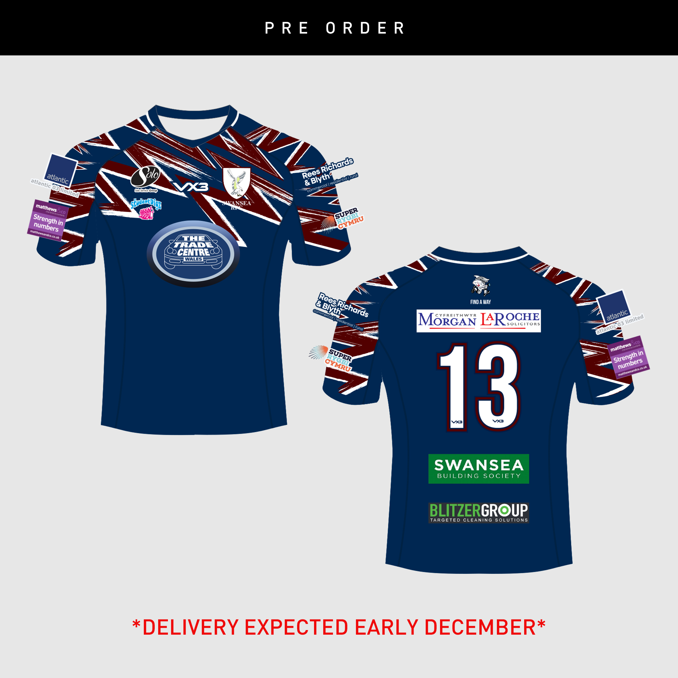 Swansea RFC 26/27 Away Replica Playing Shirt