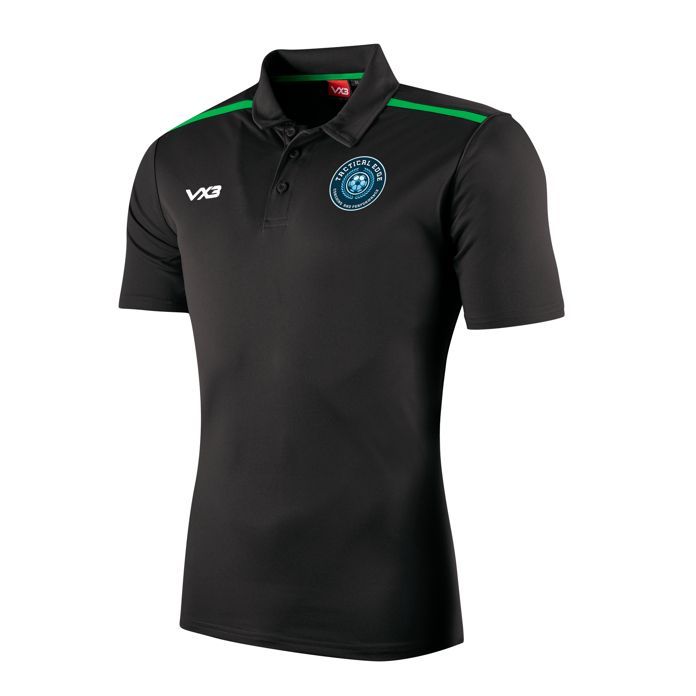 Tactical Edge Fortis Youth Polo - Black/Emerald