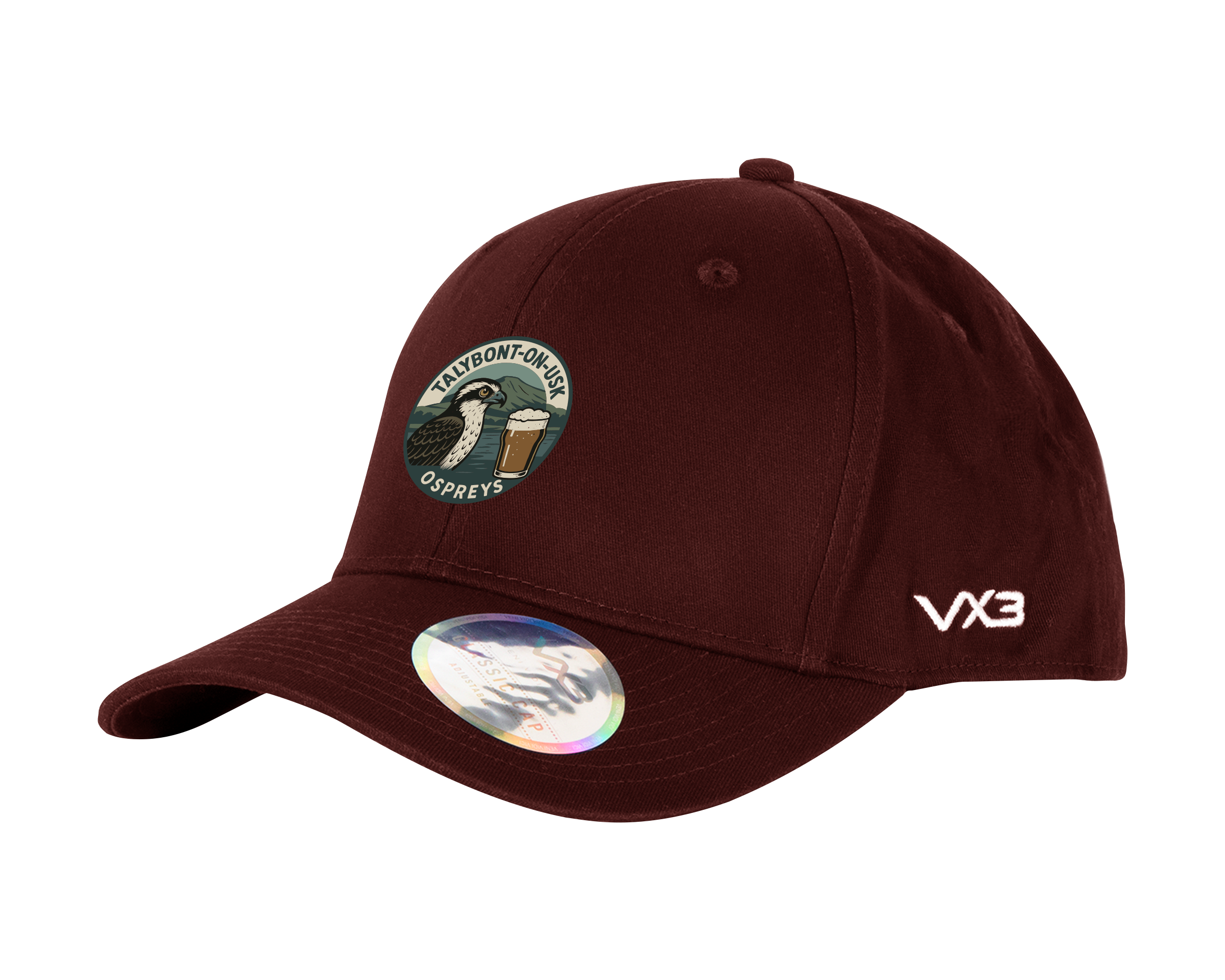 Talybont-Osperys-CC-Maroon-Cap.png