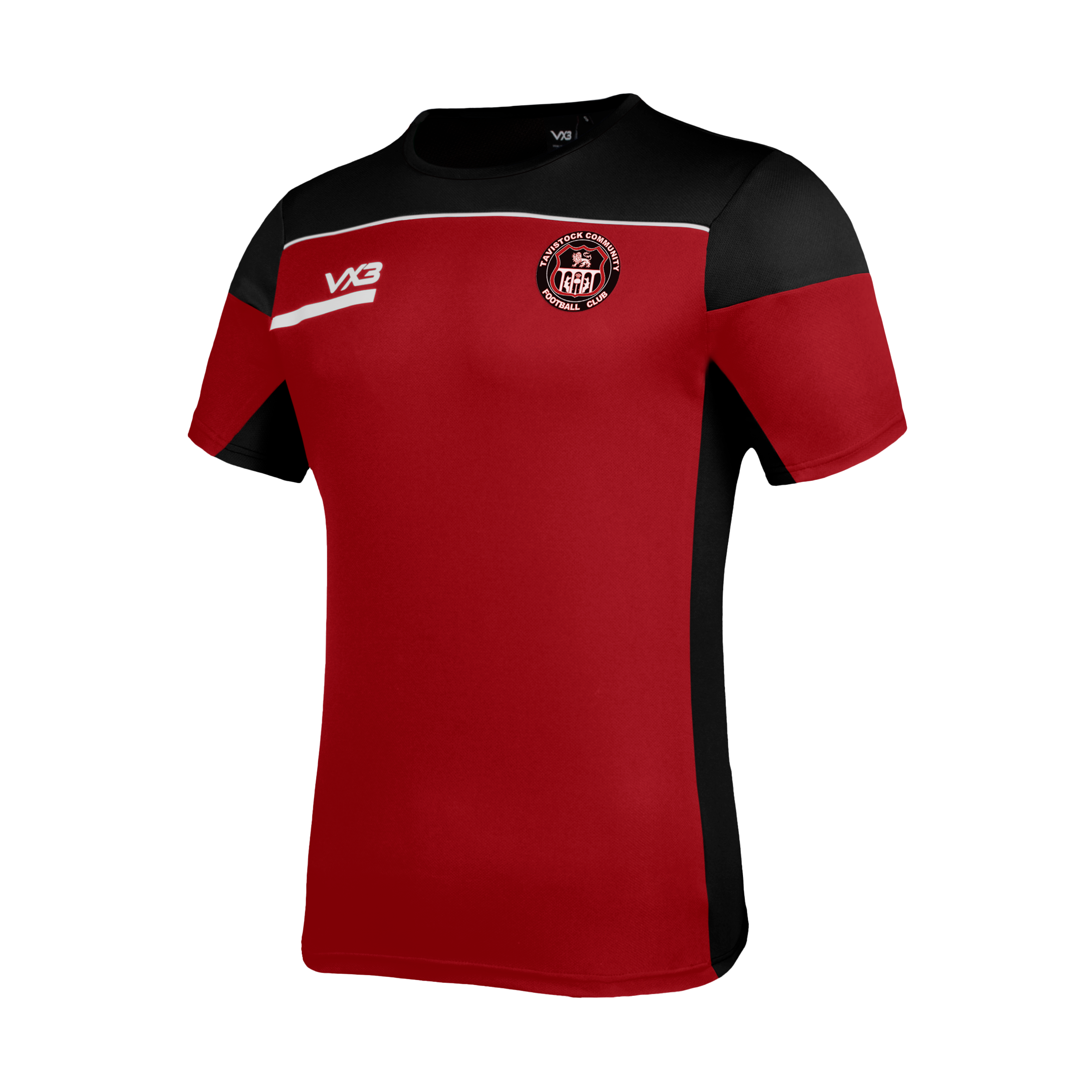 Tavistock Community Football Club Opus Tee Youth - Red Black