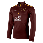 Tedburn St Mary FC Fortis Quarter Zip Sweat Maroon/Amber