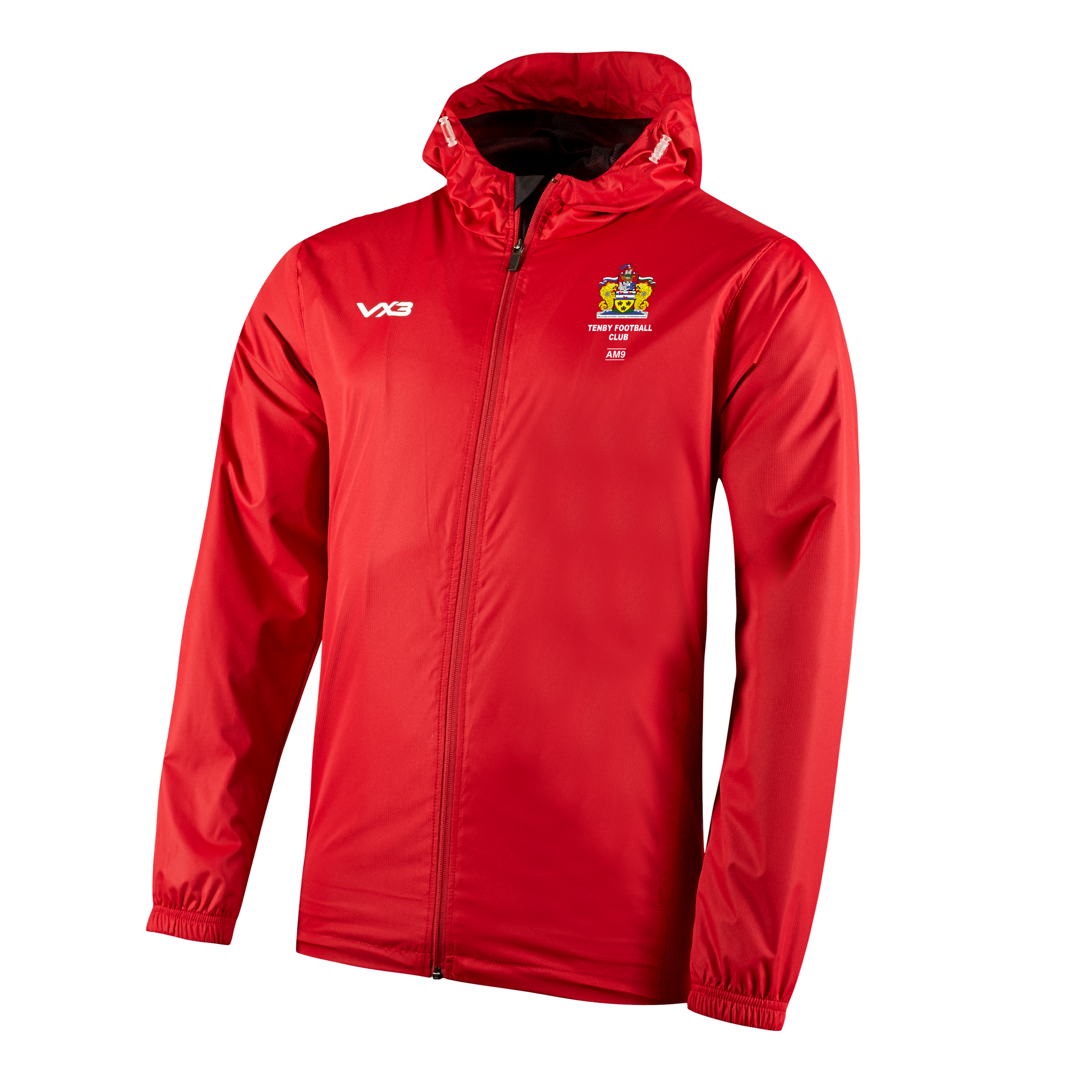 Tenby FC Primus Youth Rain Jacket Red