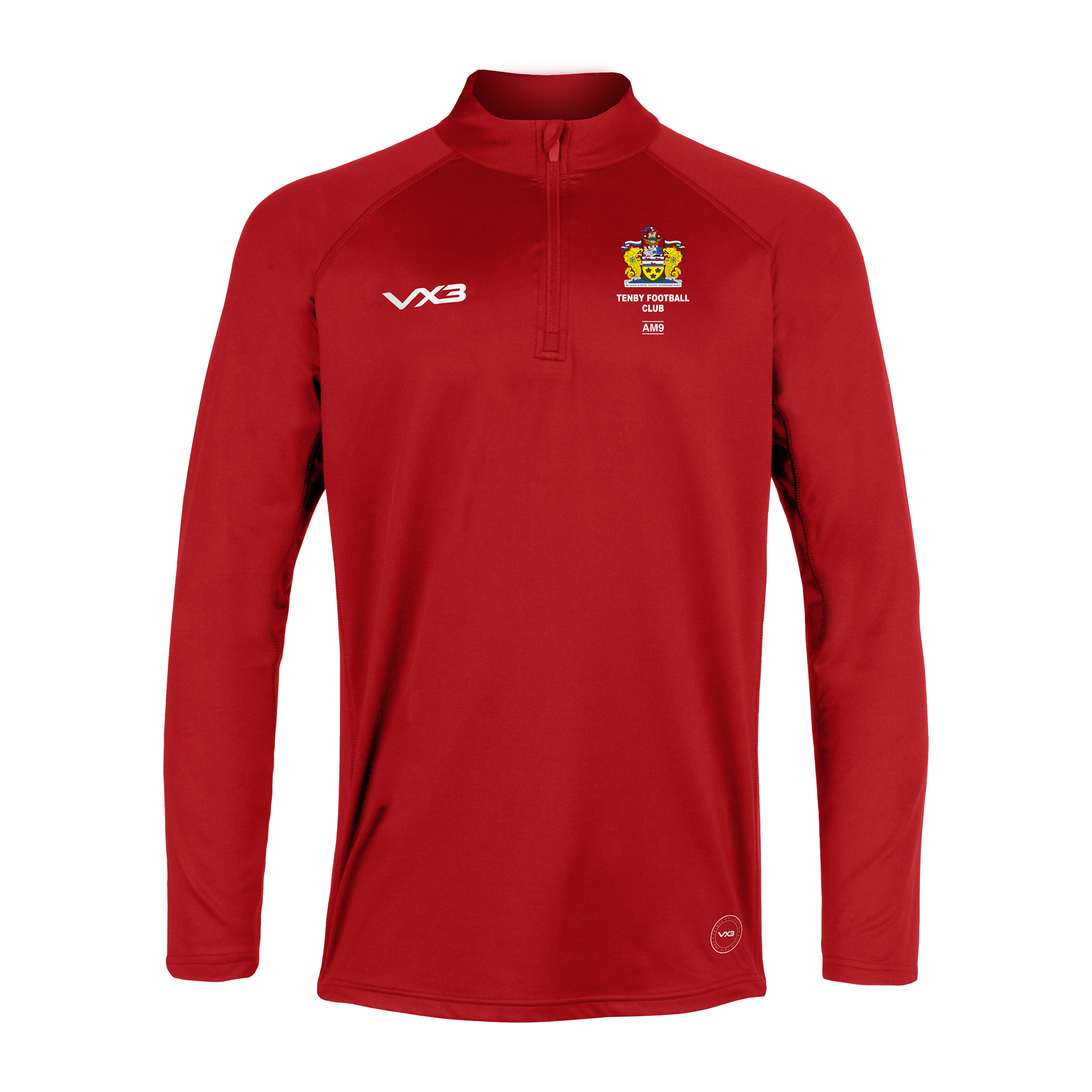 Tenby FC Primus Youth Quarter Zip Red