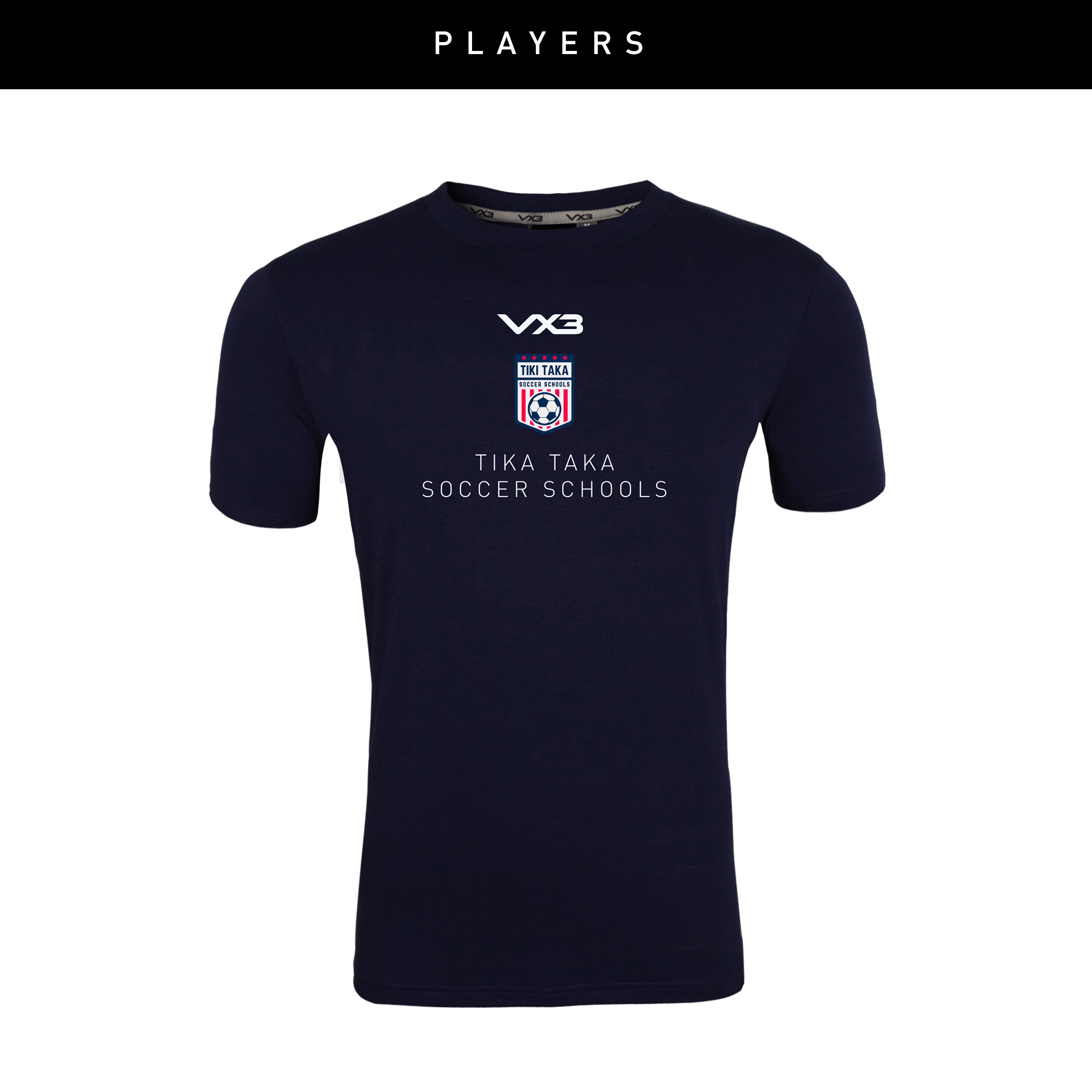 Tiki Taka Soccer Schools Navy Invicta Tee