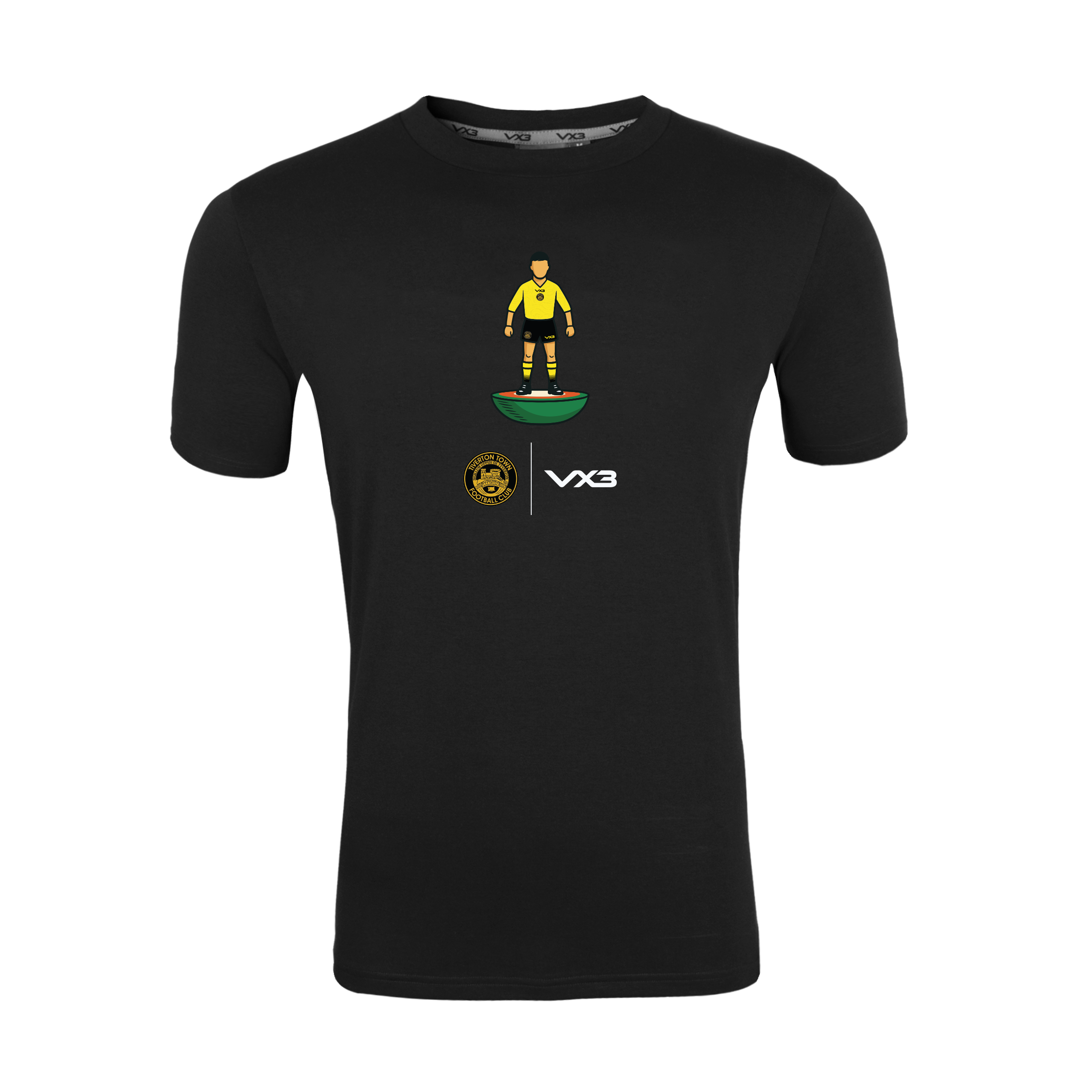 Tiverton Town FC Black Invicta Club Tee 2