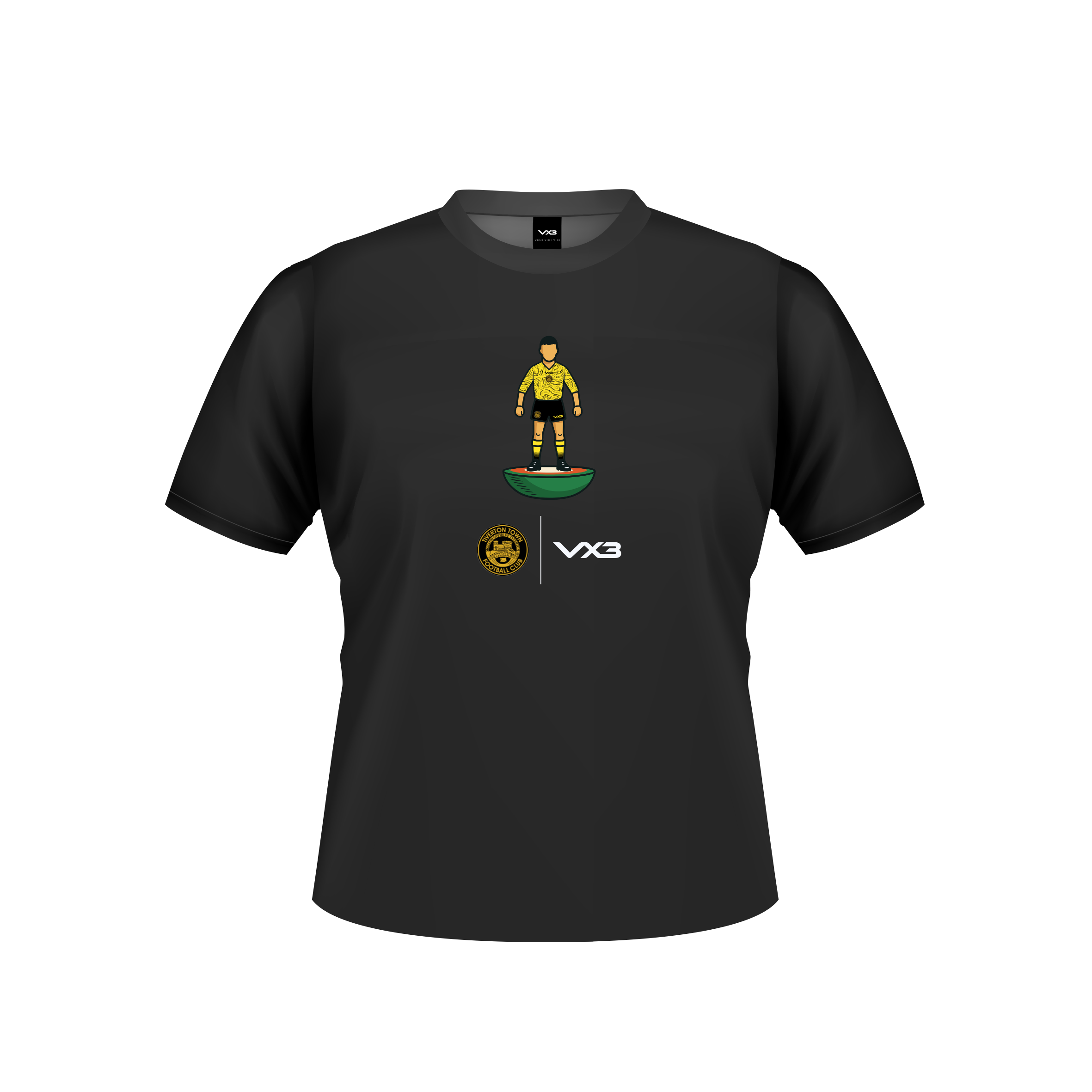 Tiverton Town FC Black Womens Invicta Club Tee 2