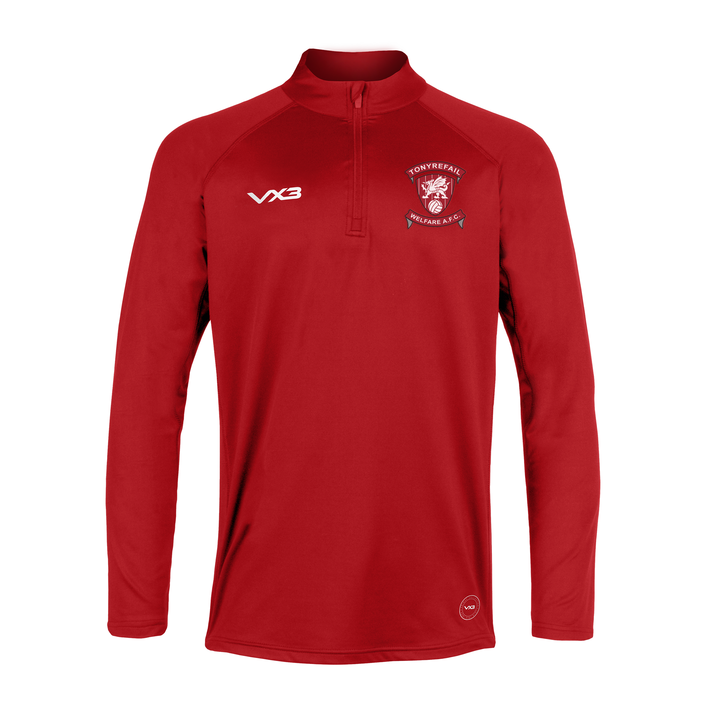 Tonyrefail Welfare AFC Primus Youth Quarter Zip Red