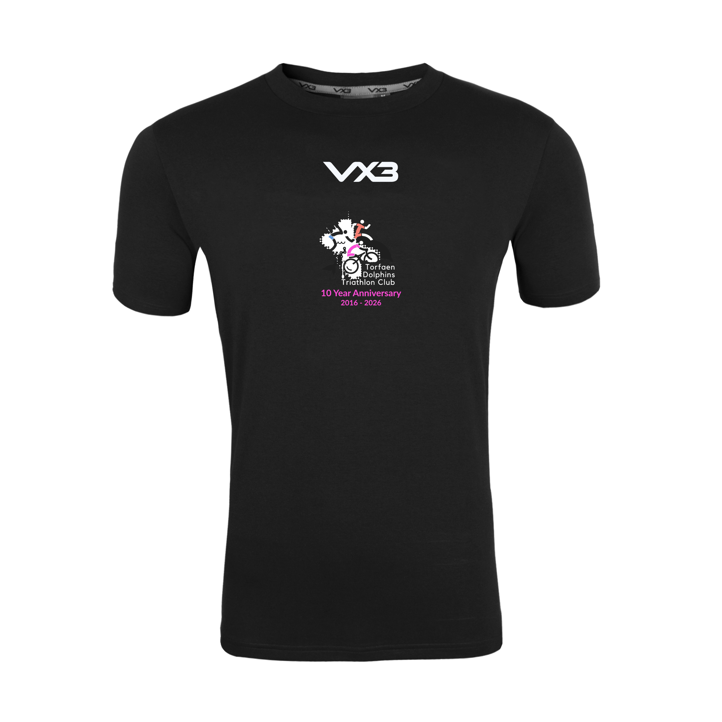 Torfaen Dolphins Triathlon Club Black Youth Invicta Club Tee