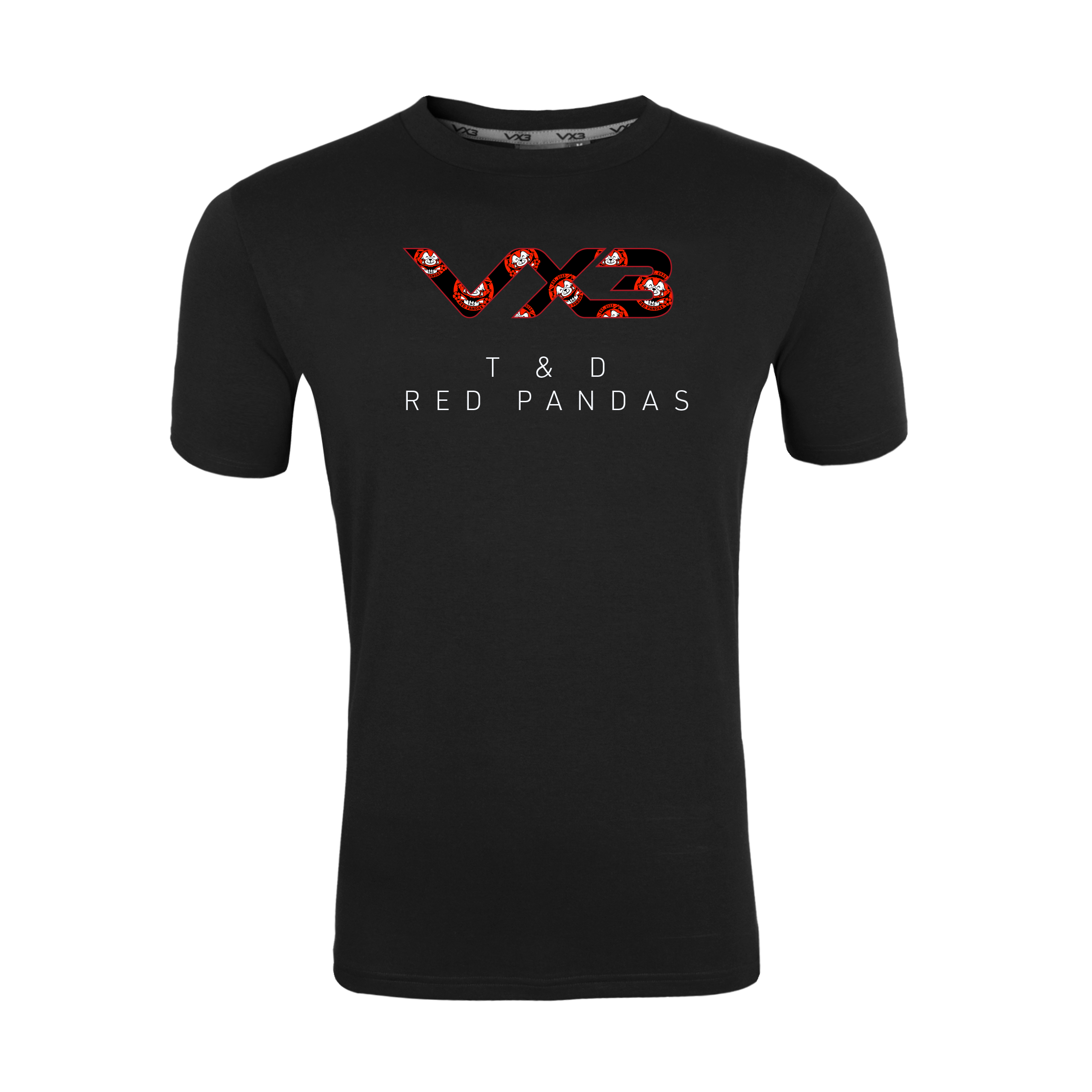 Totnes & Dartington Red Pandas Black Youth Invicta Club Tee