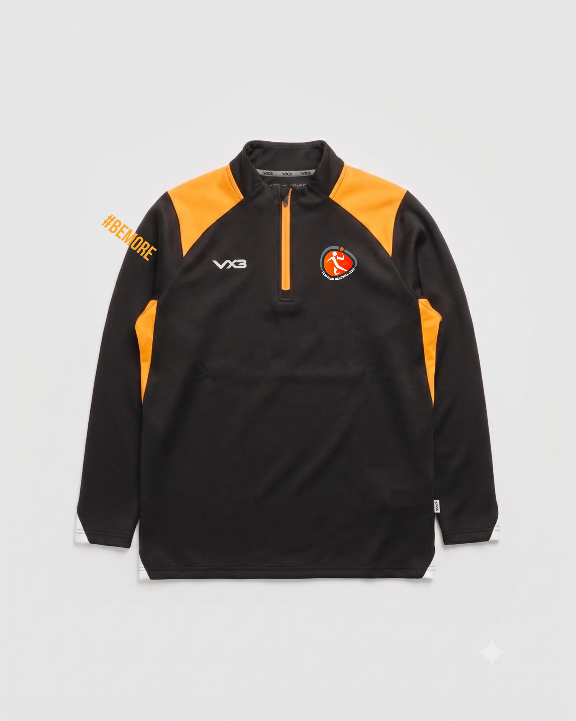 Trafford Handball Club Vertex Quarter Zip -Black/Amber/White