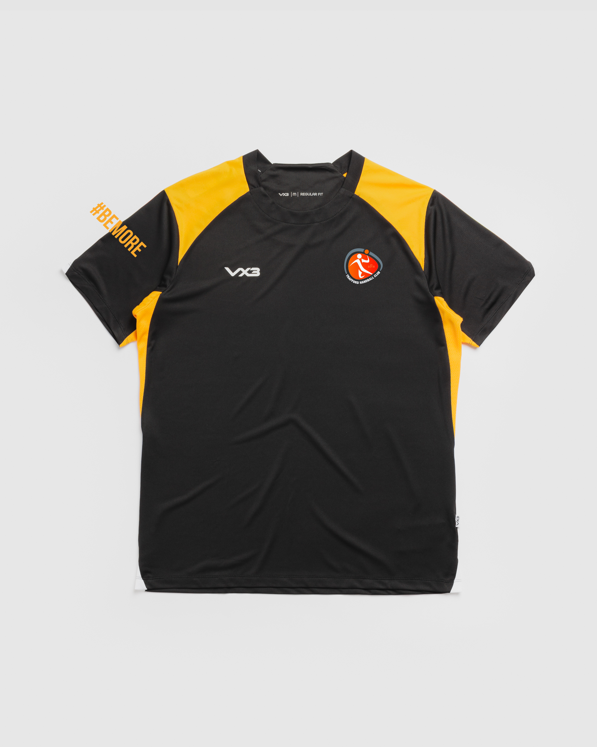 Trafford Handball Club Vertex Tee -Black/Amber/White