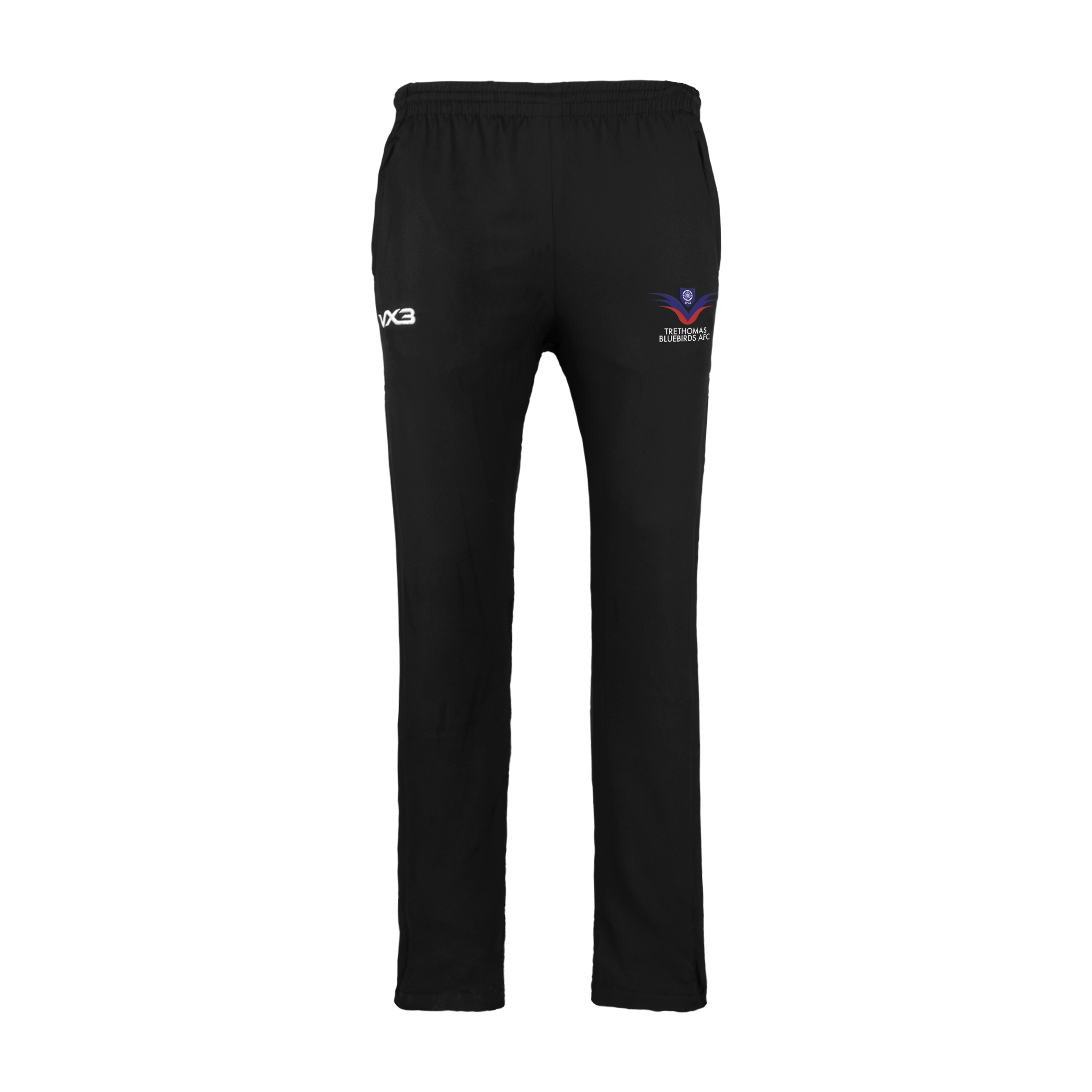 Trethomas Bluebirds FC Black Braca Youth Trackpants