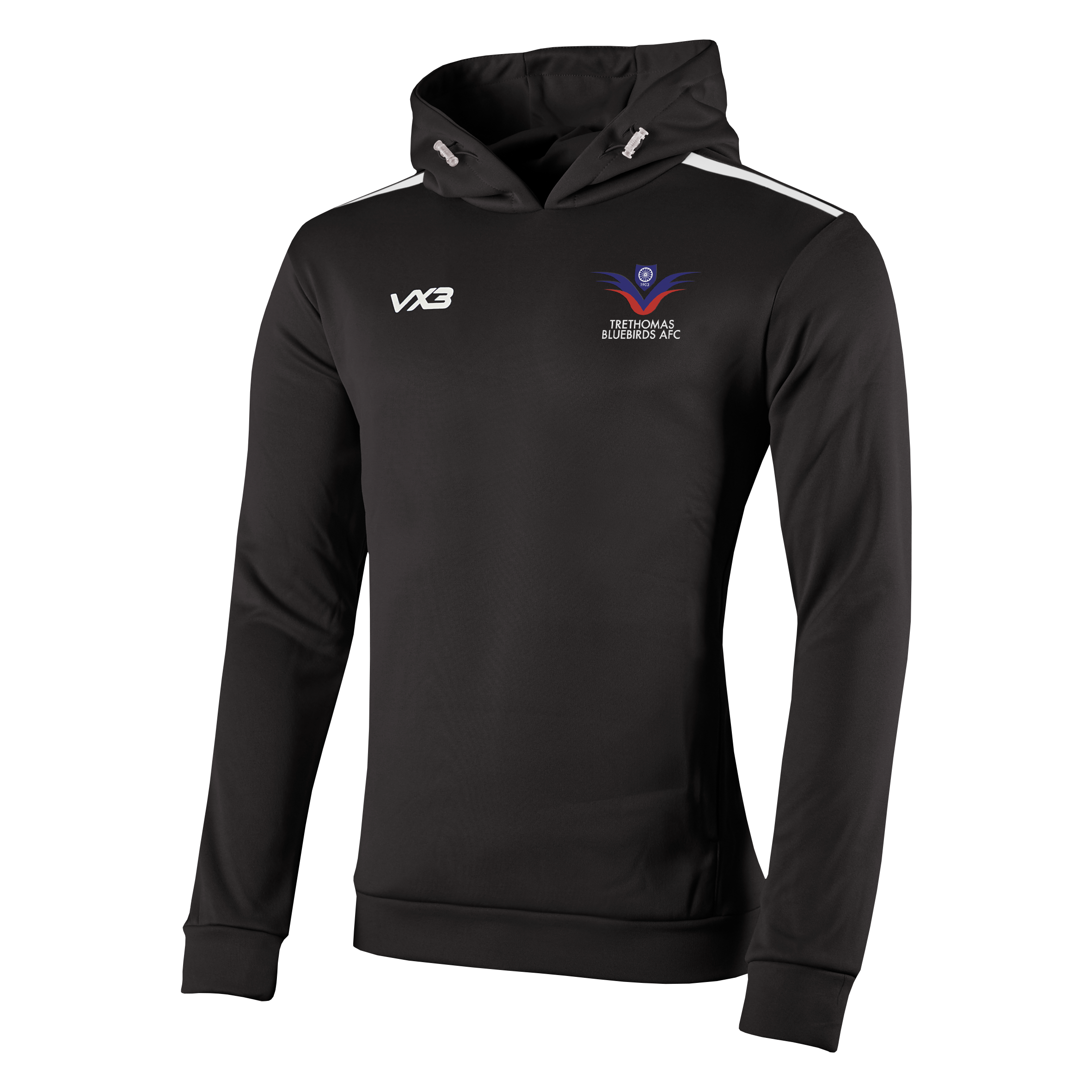 Trethomas Bluebirds FC Black Fortis Youth Hoodie