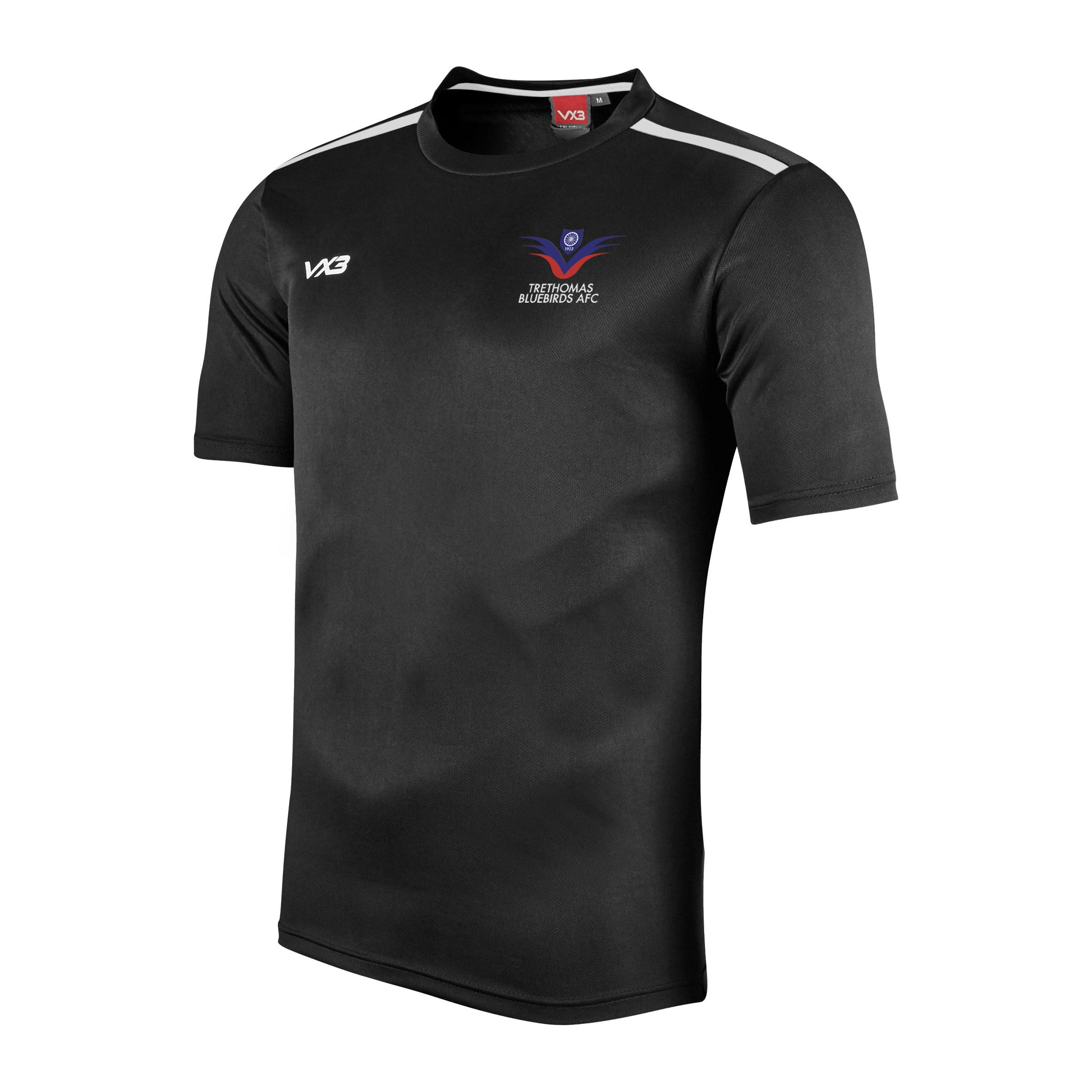 Trethomas Bluebirds FC Black Fortis Tee