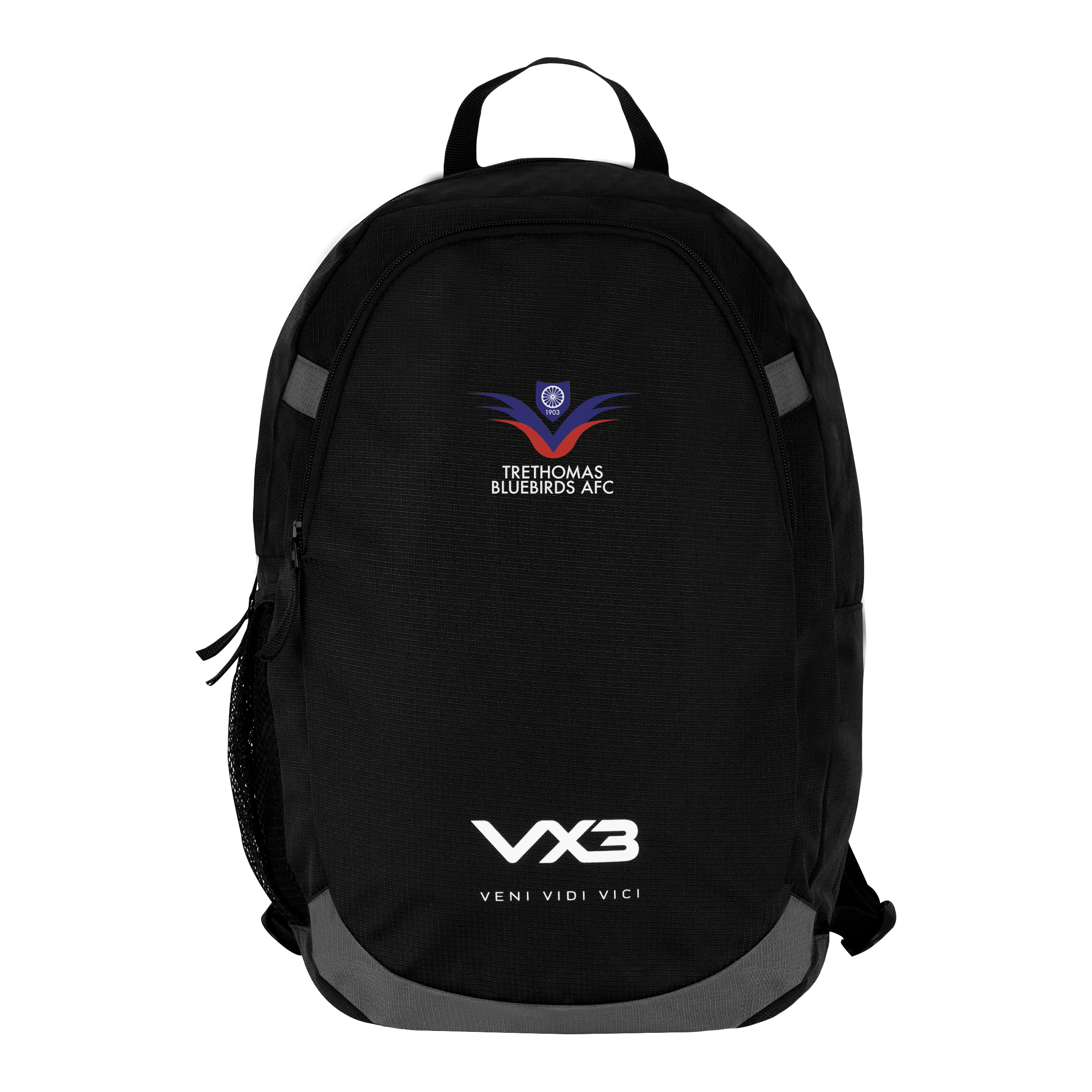 Trethomas Bluebirds FC Black Performance Backpack
