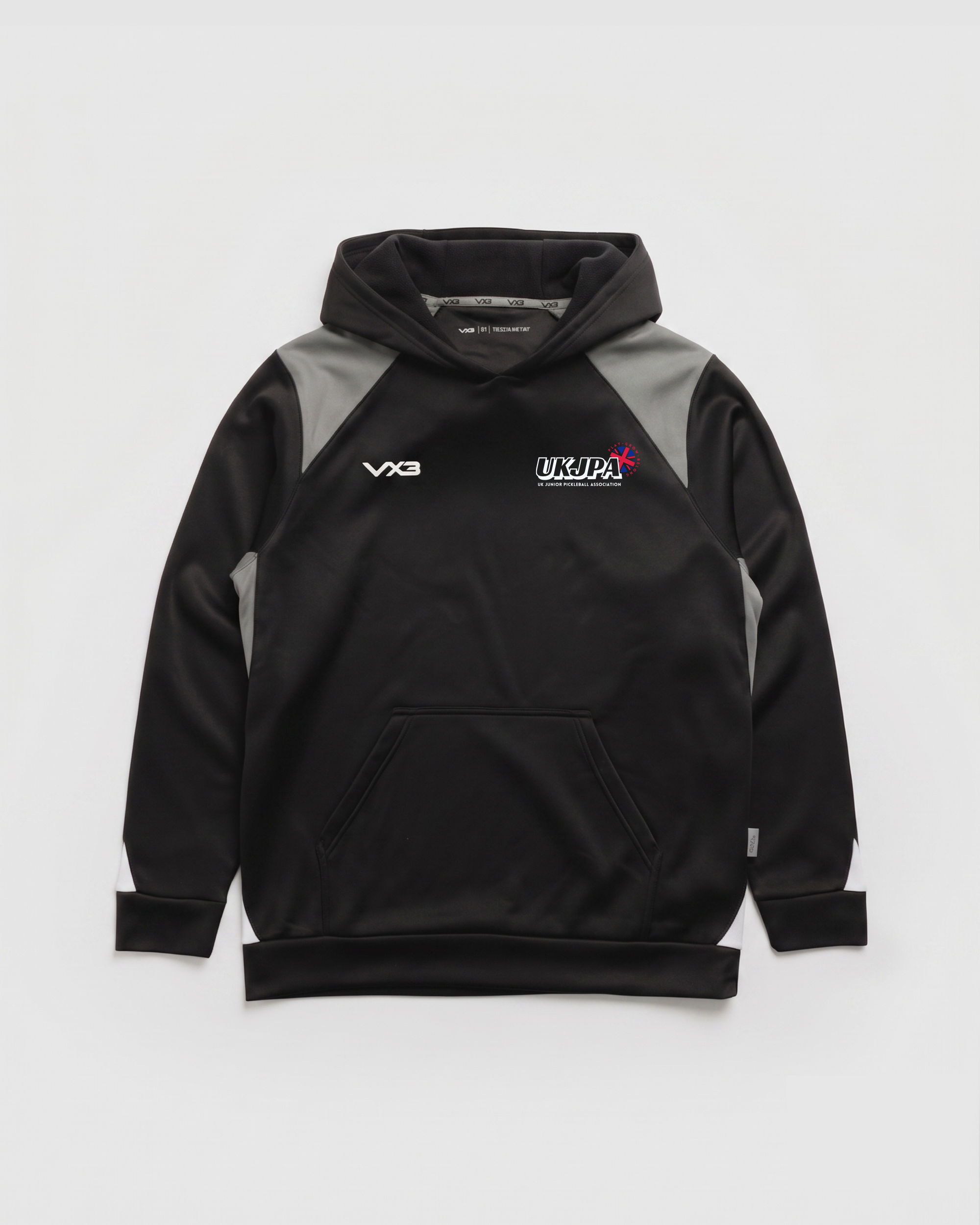 UK Junior Pickleball Academy x UTD Pickleball Vertex Hoodie -Black/Grey/White