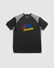 UK Junior Pickleball Academy x UTD Pickleball Vertex Youth Tee -Black/Grey/White