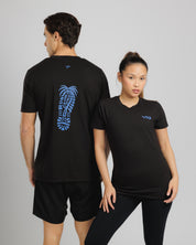 VX3 Run Club Ladies Foot Print Tee Black