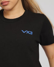 VX3 Run Club Ladies Foot Print Tee Black