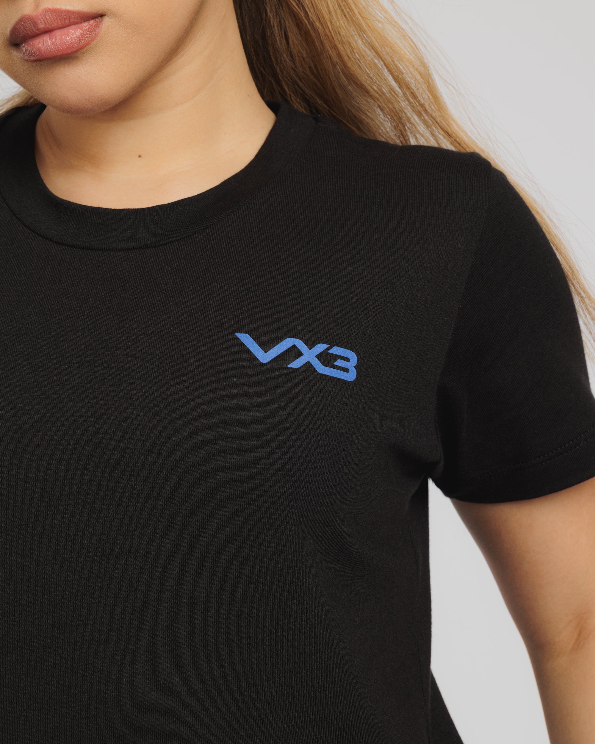 VX3 Run Club Ladies Foot Print Tee Black