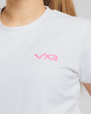 VX3 Run Club Ladies Foot Print Tee White