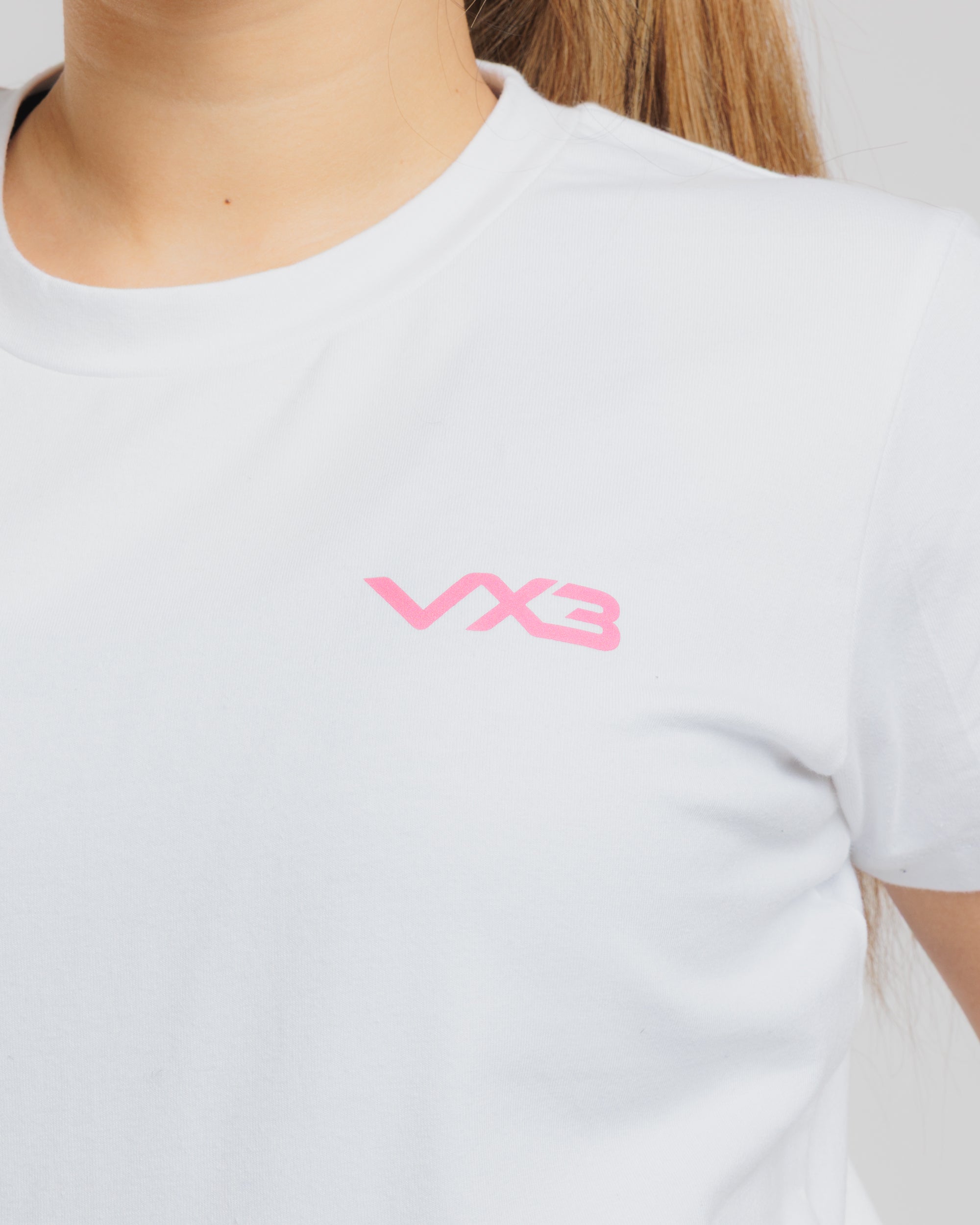VX3 Run Club Ladies Foot Print Tee White