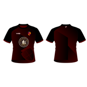 WEST COKER AND HARDINGTON CRICKET CLUB SUBLIMATED TEE COLOUR: BLACK/MAROON - ADULTS