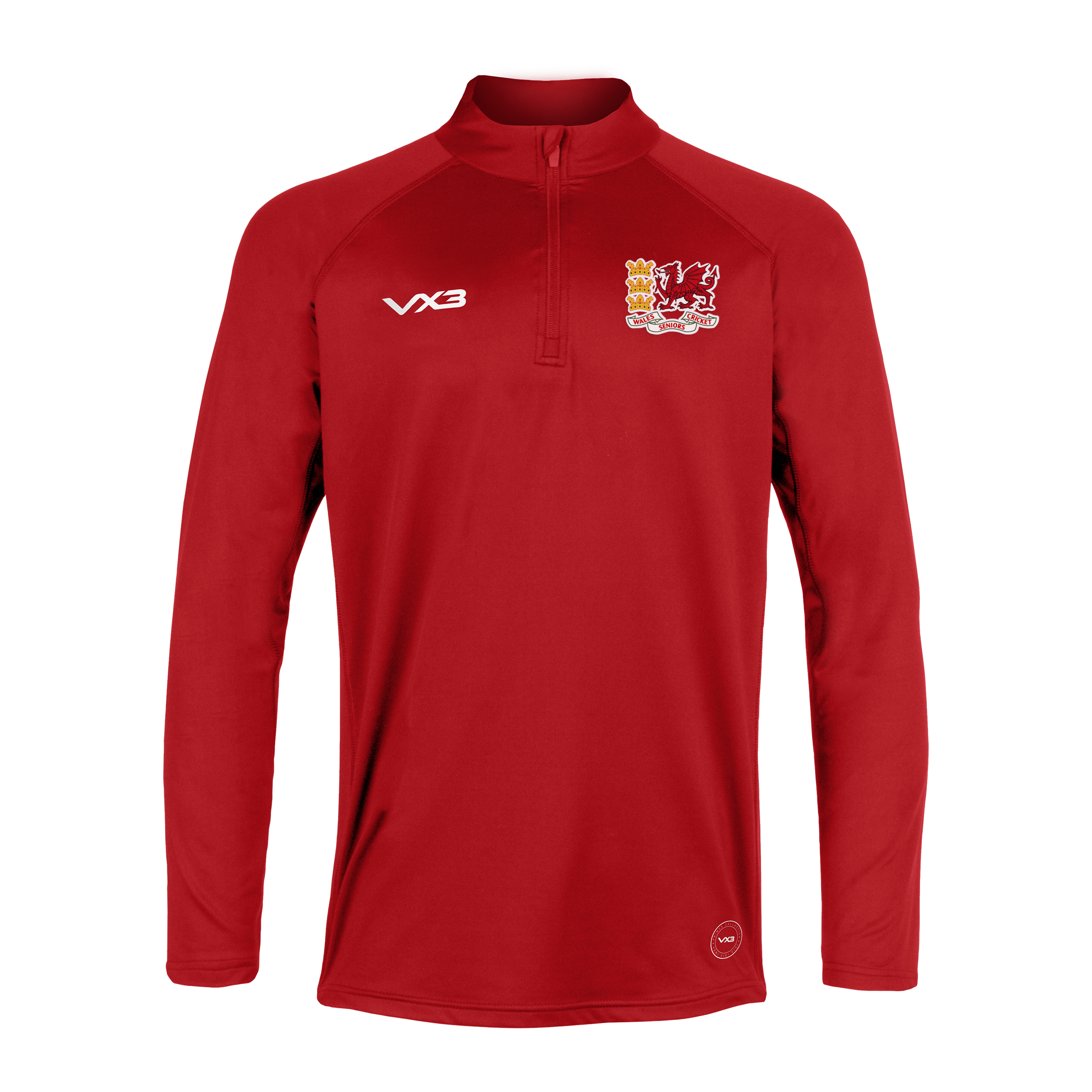Wales Cricket Primus Youth Quarter Zip Red