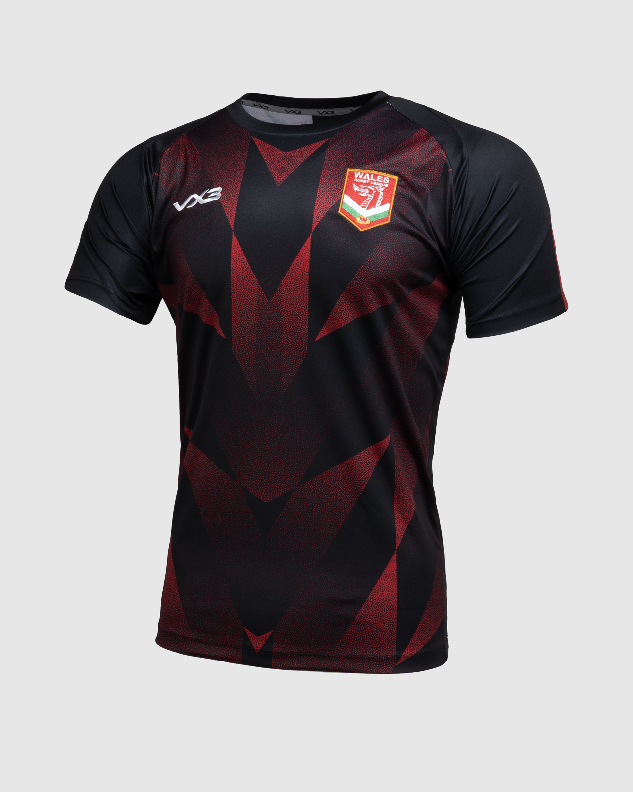 Wales RL 24/25 Quadrigo Tee Black/Red