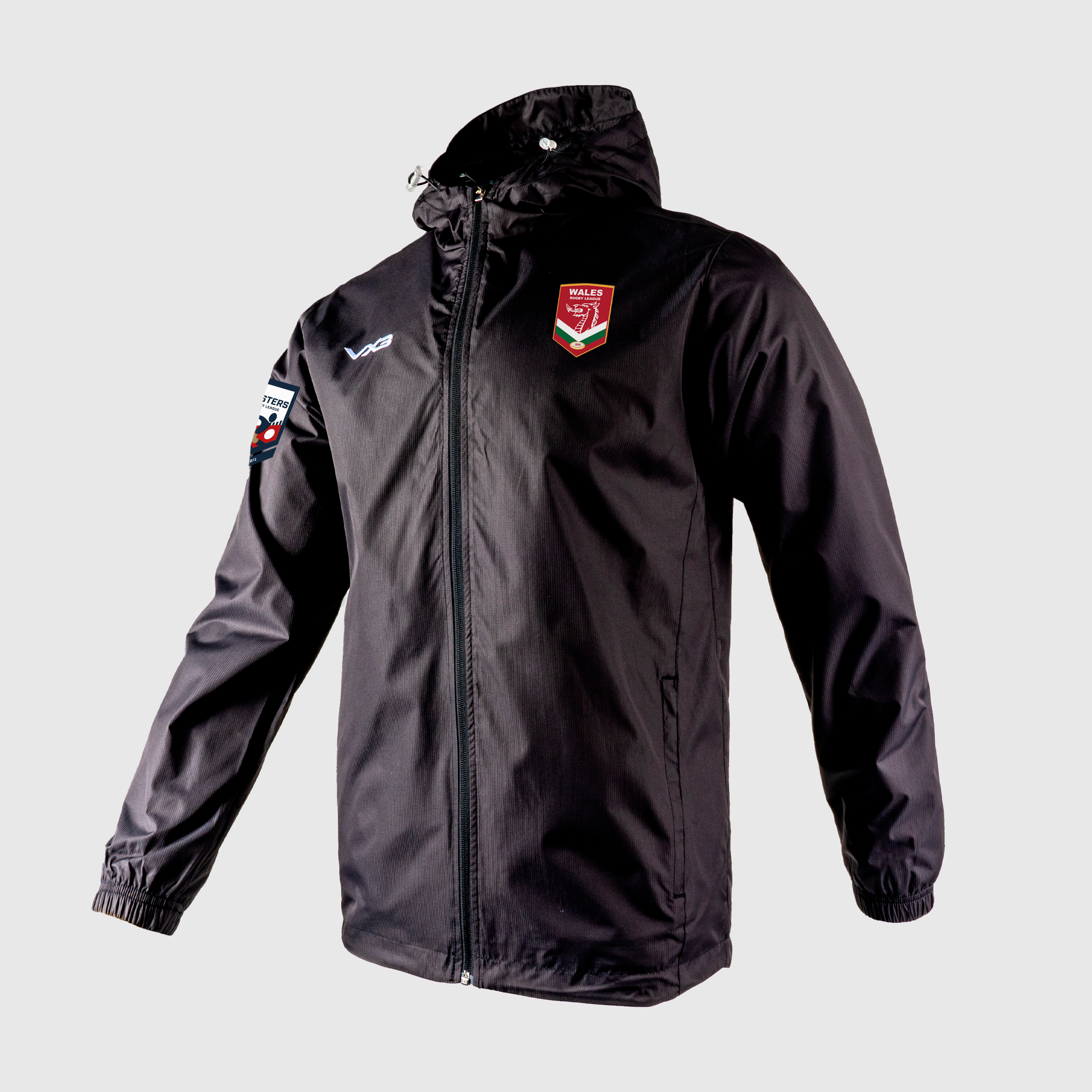 Wales Rugby League Masters Black Primus Rain Jacket