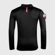 Wales Rugby League Masters Black/Red Fortis Youth Quarter Zip Sweat