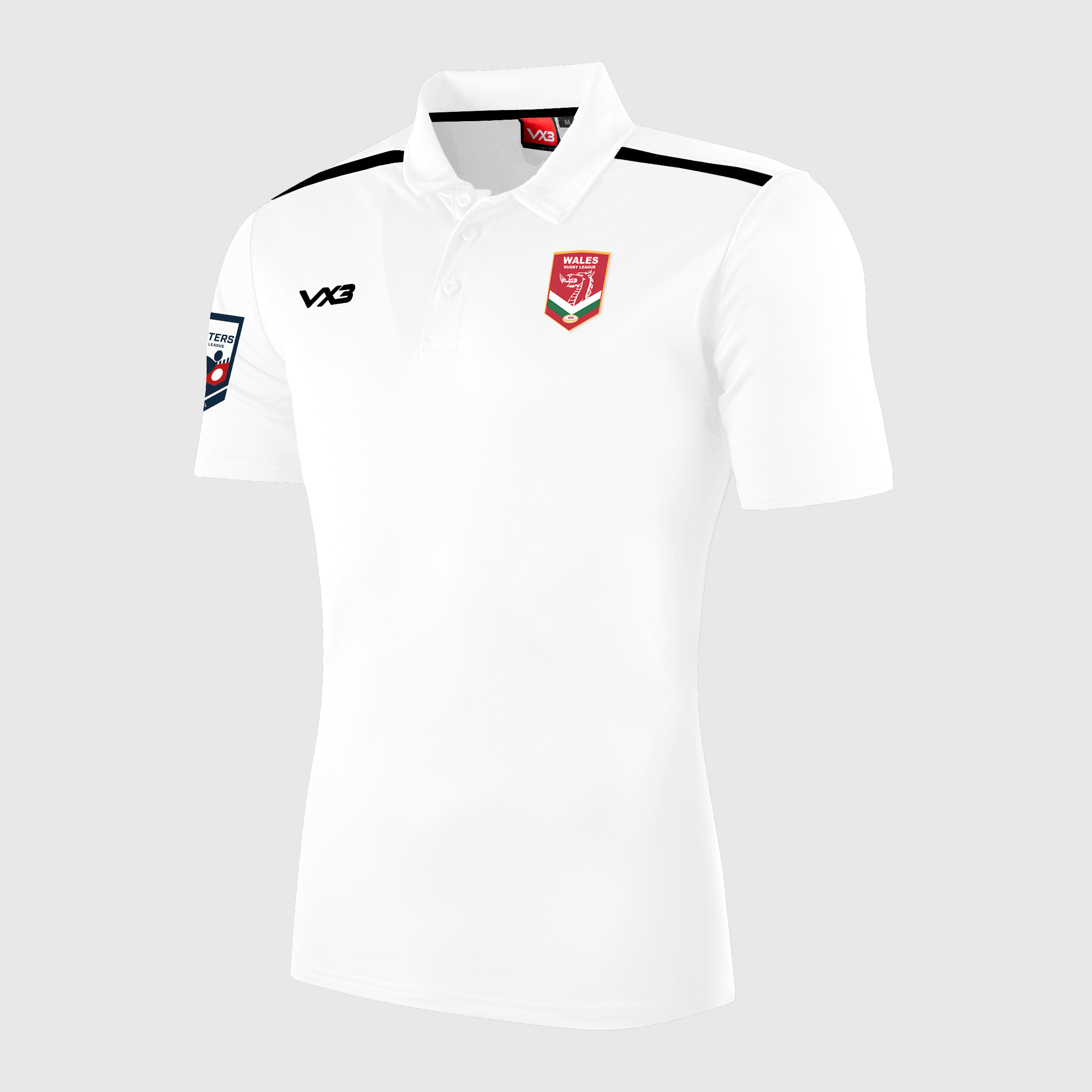 Wales Rugby League Masters White Fortis Youth Polo