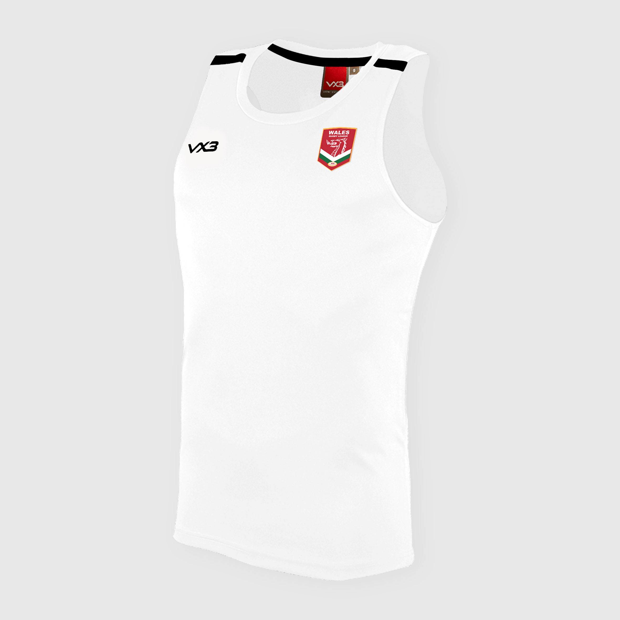 Wales Rugby League Masters White Fortis Vest