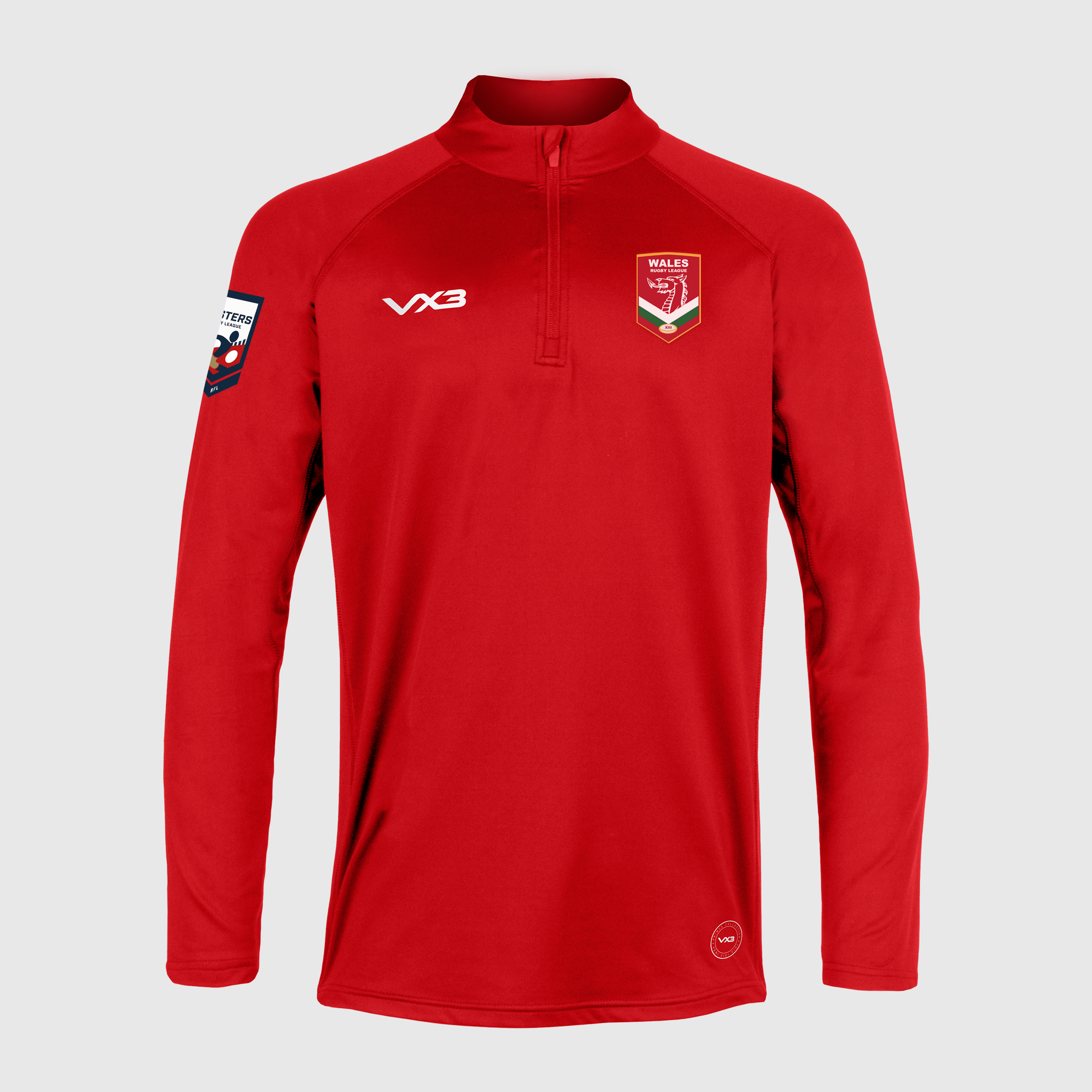Wales Rugby League Masters Red Primus Quarter Zip