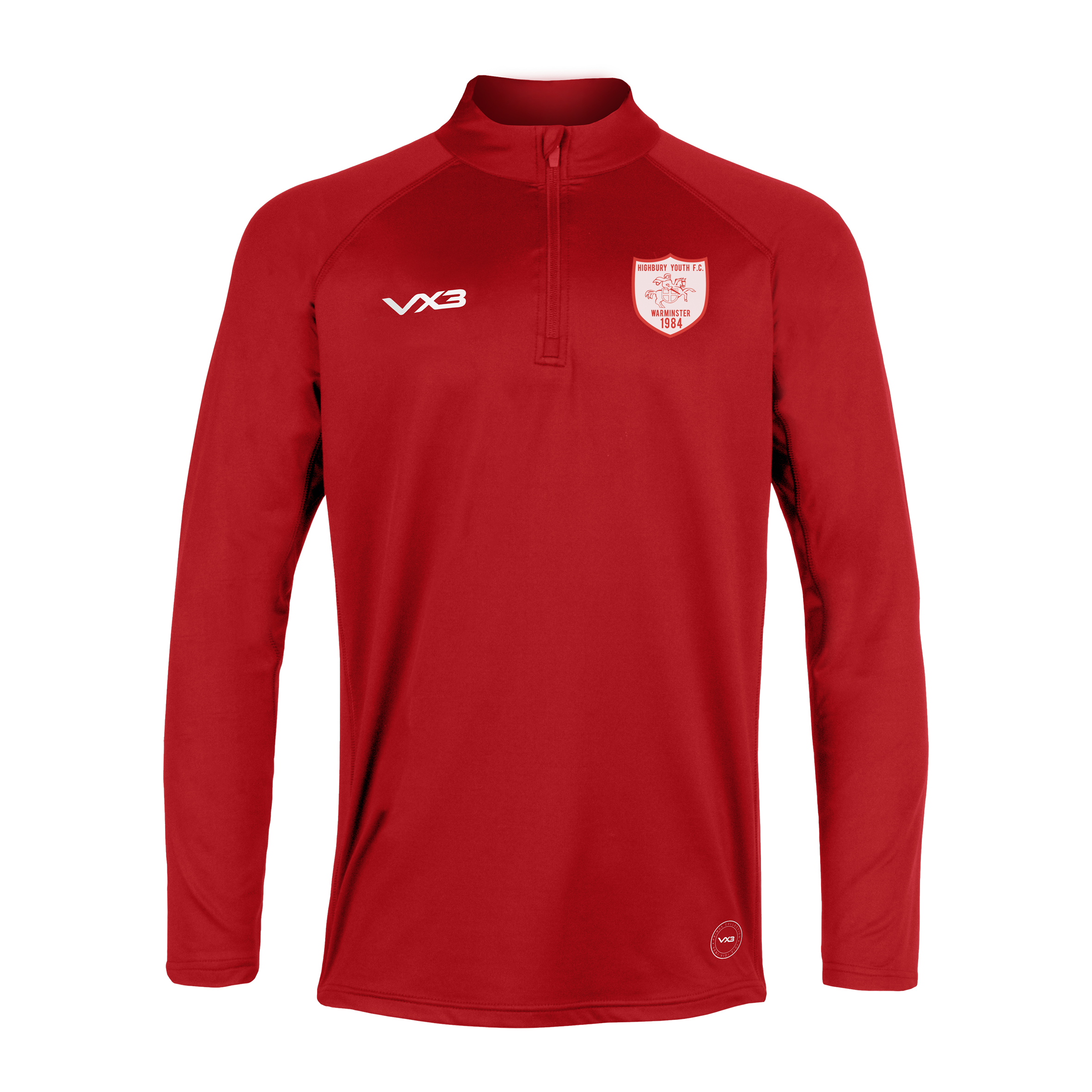 Warminster Highbury Primus Youth Quarter Zip Red