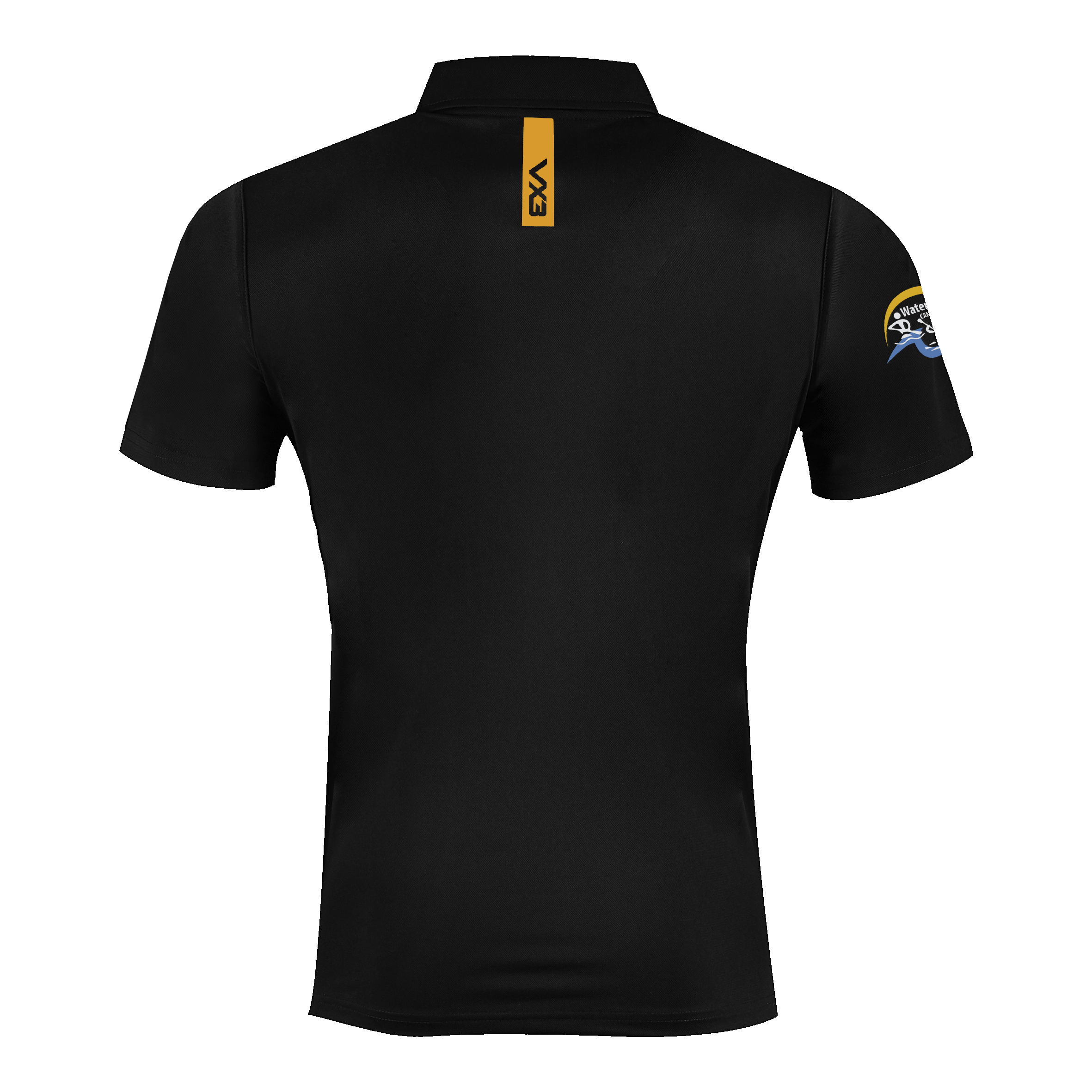 Waterside Canoe Club Black/Amber Fortis Polo