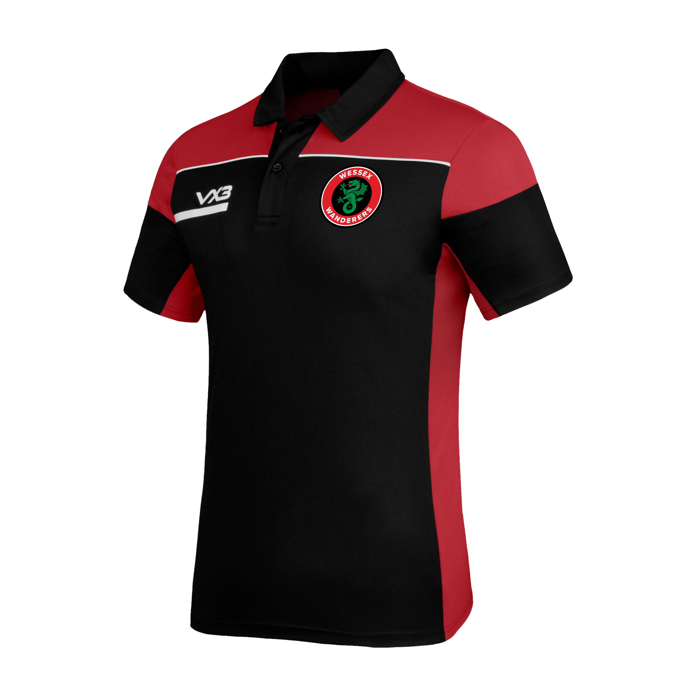 Wessex Wanderers Opus Polo - Black Red