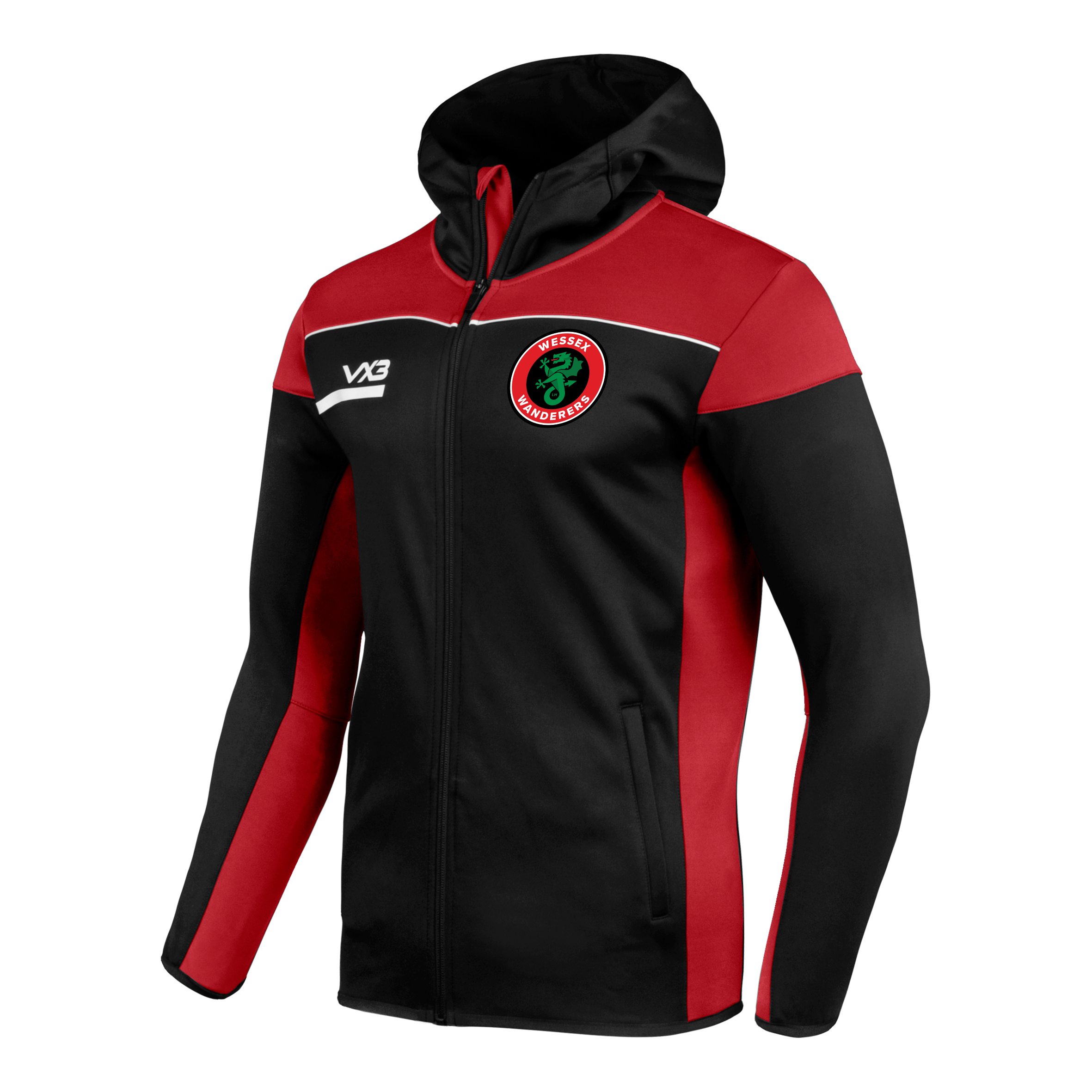 Wessex Wanderers Opus Zoodie - Black Red