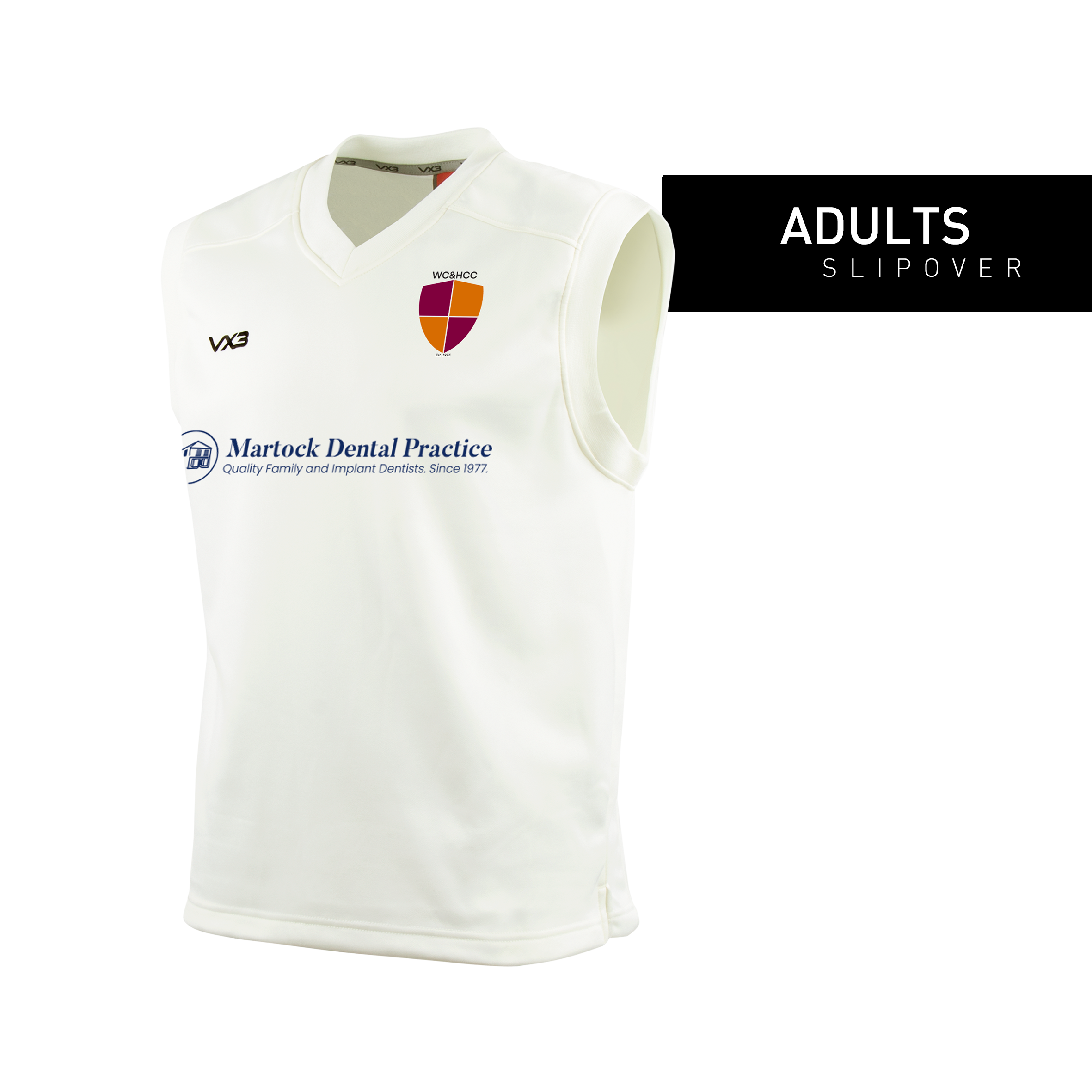 West Coker and Hardington Cricket Club Cricket Whites Slipover Elite