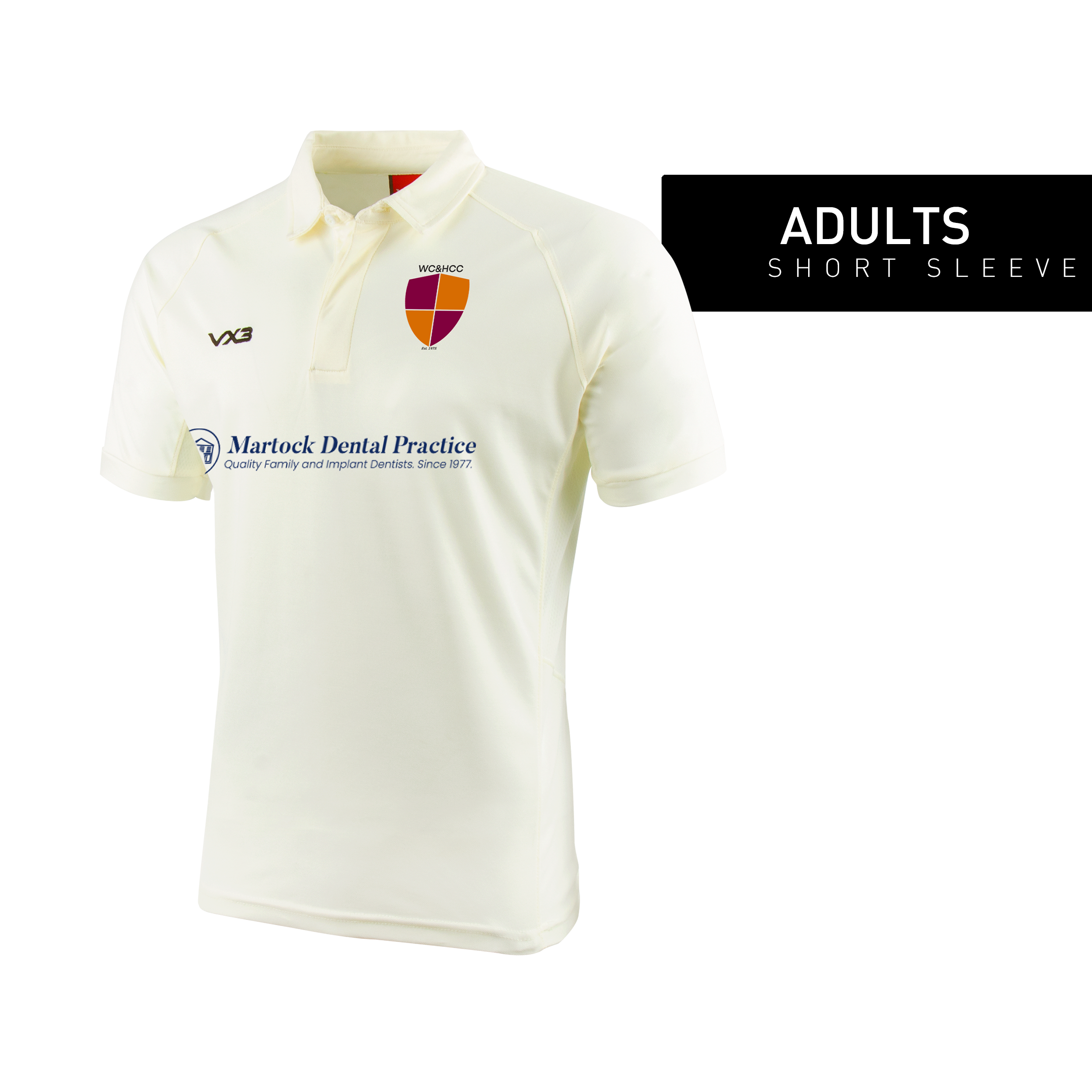 West Coker and Hardington Cricket Club Cricket Whites Short Sleeve Shirt