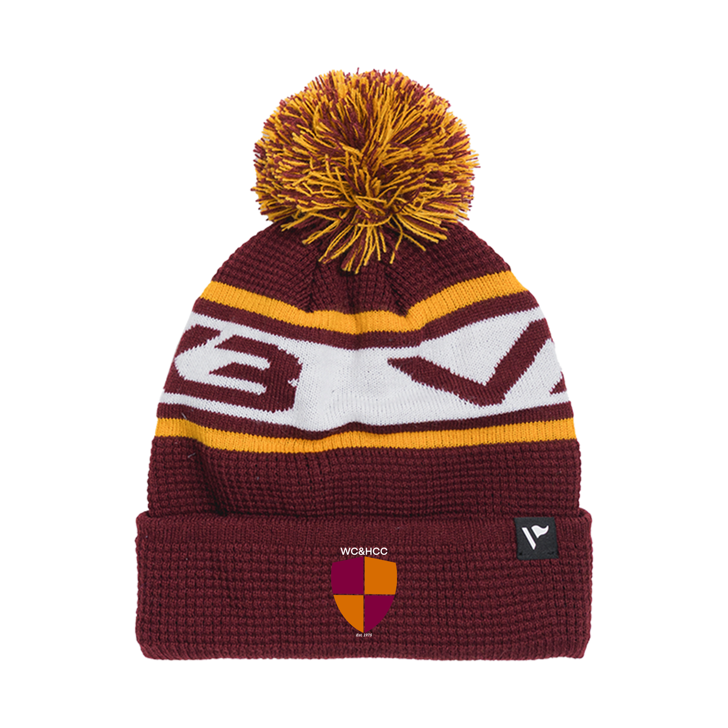 West Coker and Hardington Cricket Club Waffle Knit Bobble Hat -