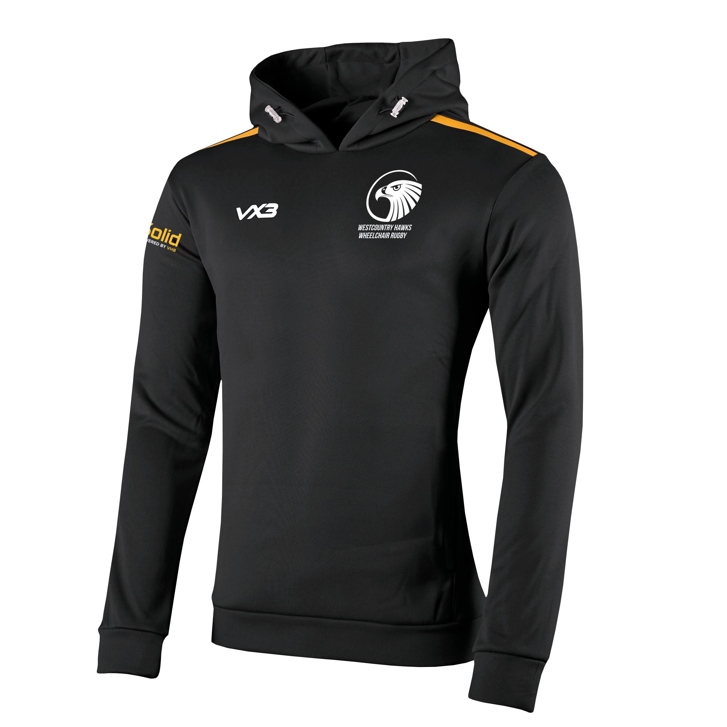 Westcountry Hawks Wheelchair Rugby Fortis Hoodie - Black/Amber
