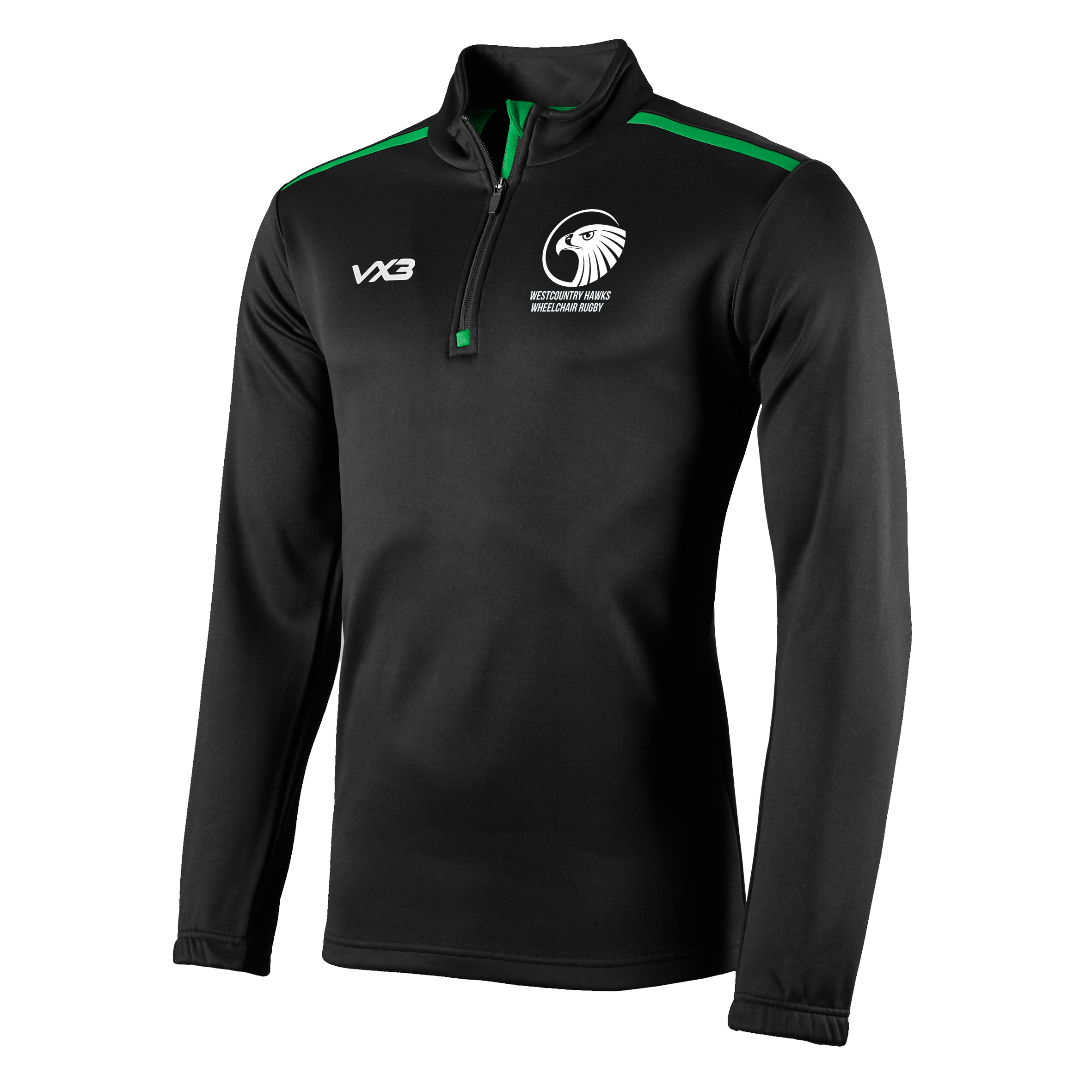 Westcountry Hawks Wheelchair Rugby Fortis Polo - Black/Emerald