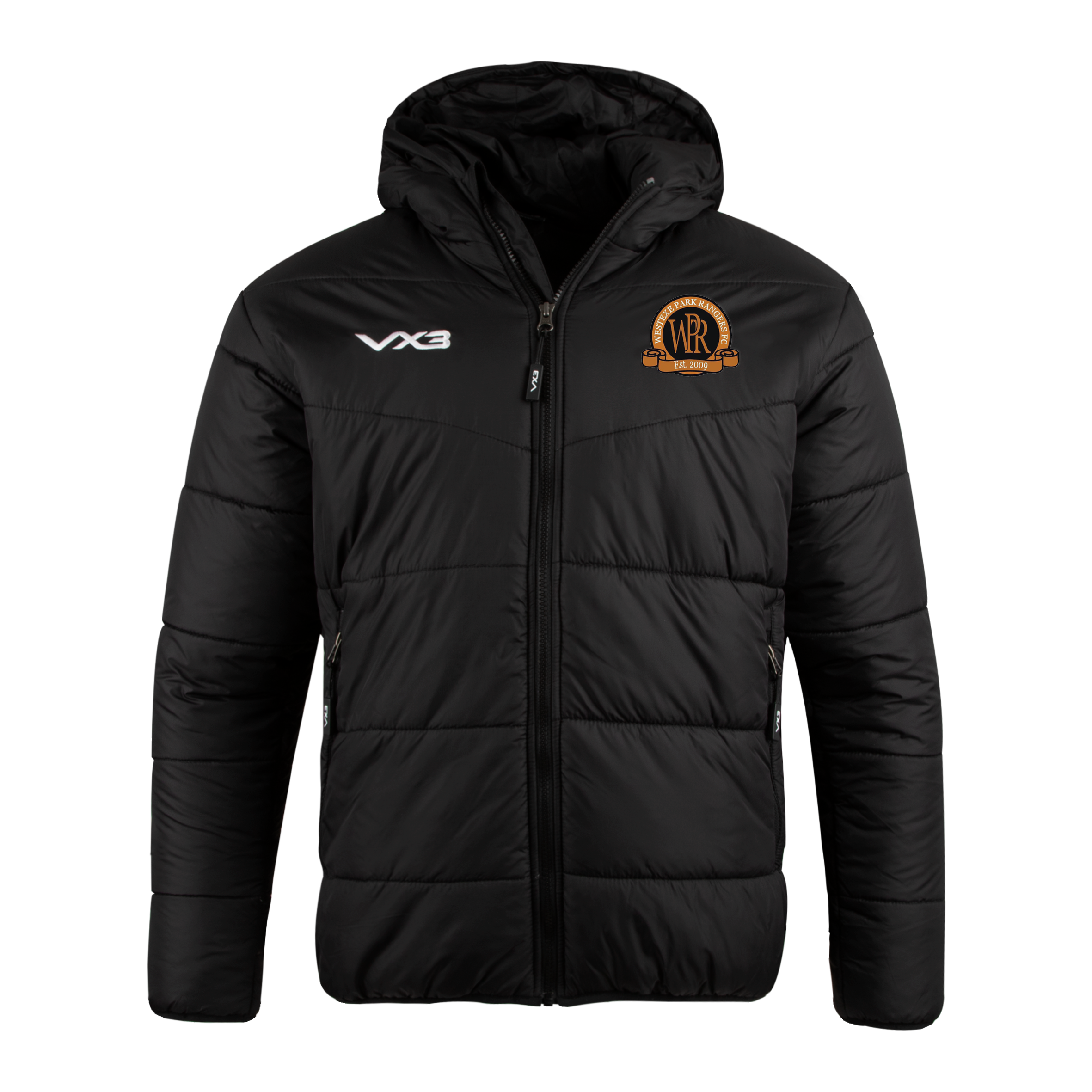 Westexe Park Rangers FC Black Lorica Quilted Jacket Youth
