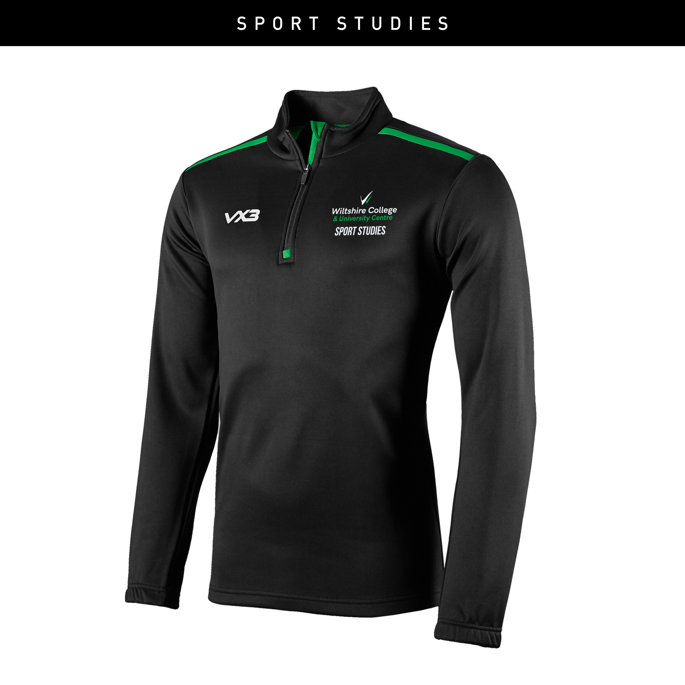 Wiltshire College Students Fortis Quarter Zip Sweat - Sports Studies