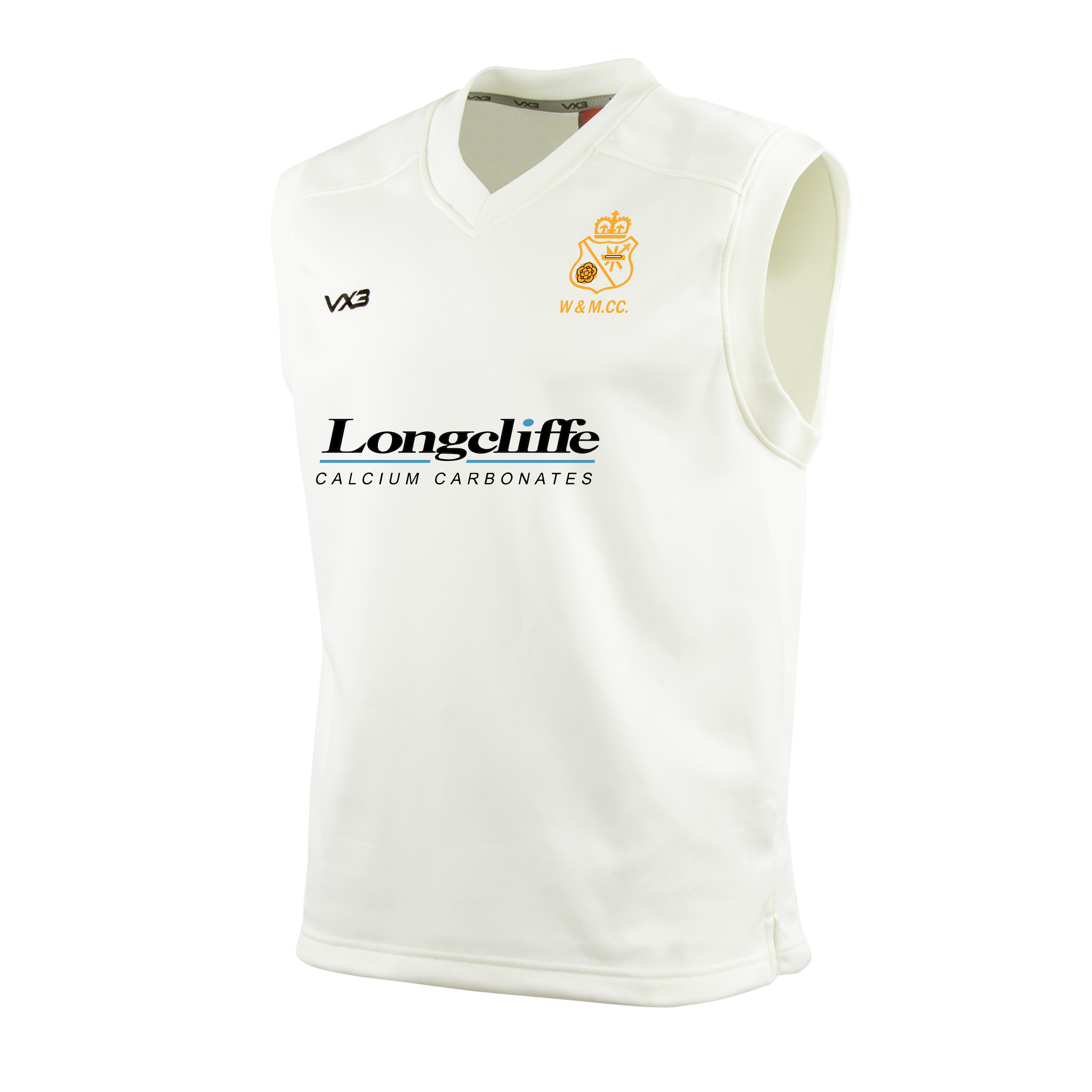 Wirksworth and Middleton Cricket Club Cricket Whites Youth Slipover Elite