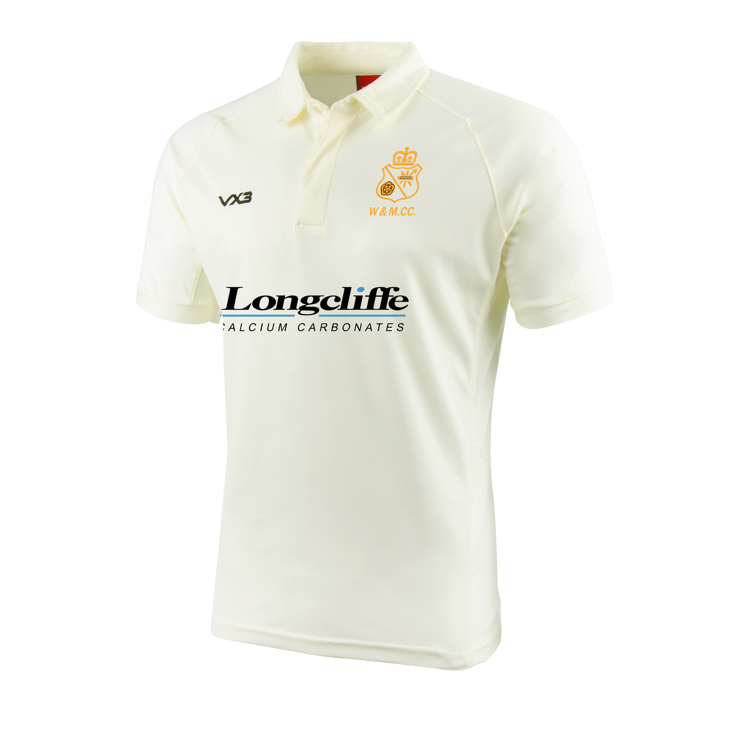 Wirksworth and Middleton Cricket Club Cricket Whites Youth Short Sleeve Shirt