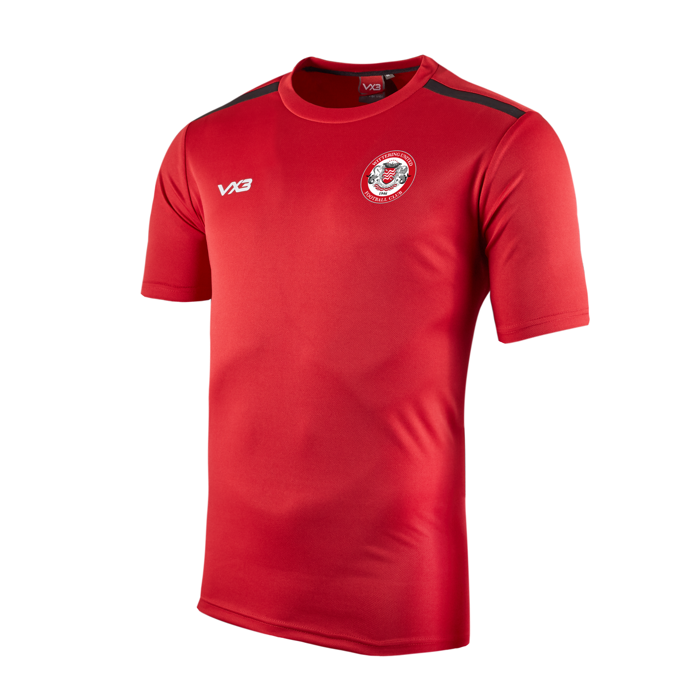 Wittering United FC Fortis Tee Red/Black
